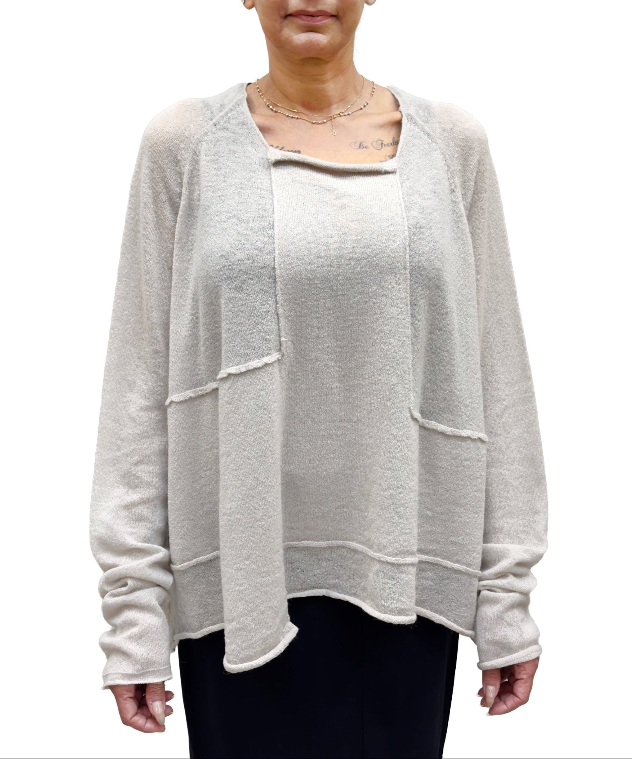 RUNDHOLZ DIP Lightweight Boxy Pullover in Eraser