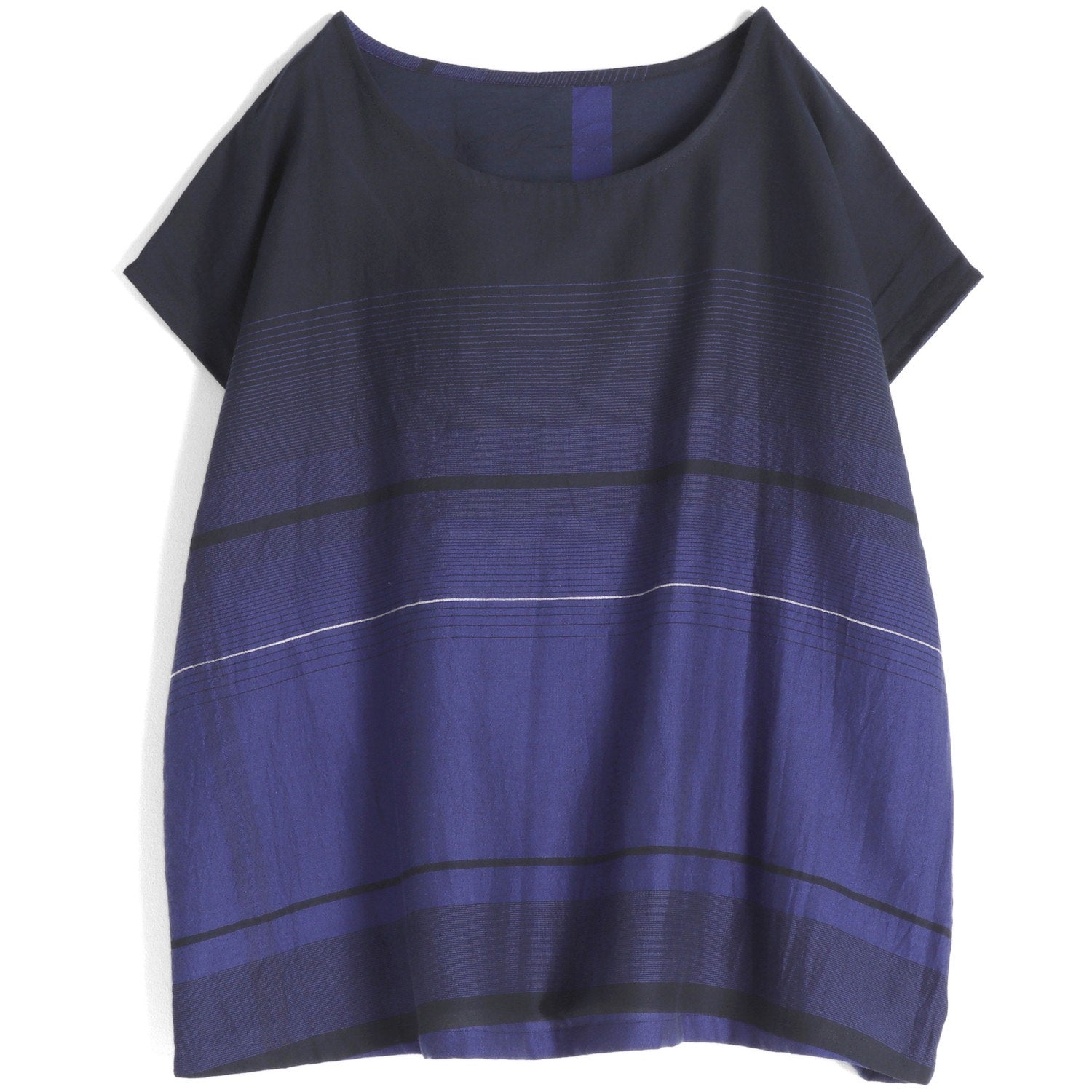 Tamaki Niime Striped Cap Sleeve Top - Radiant Nights