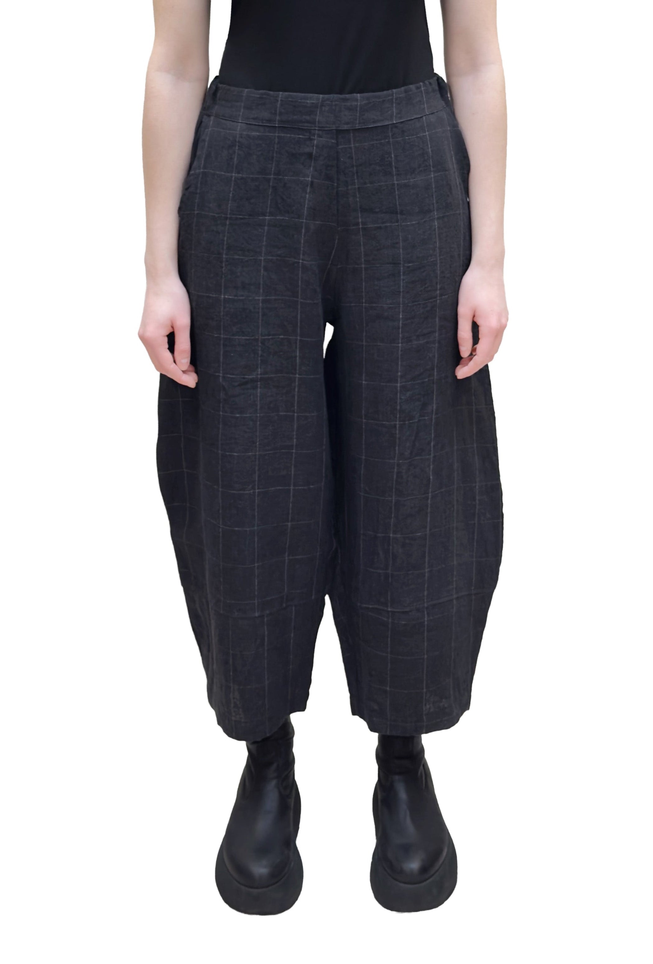 MAMA B Linen Pant in Anthracite