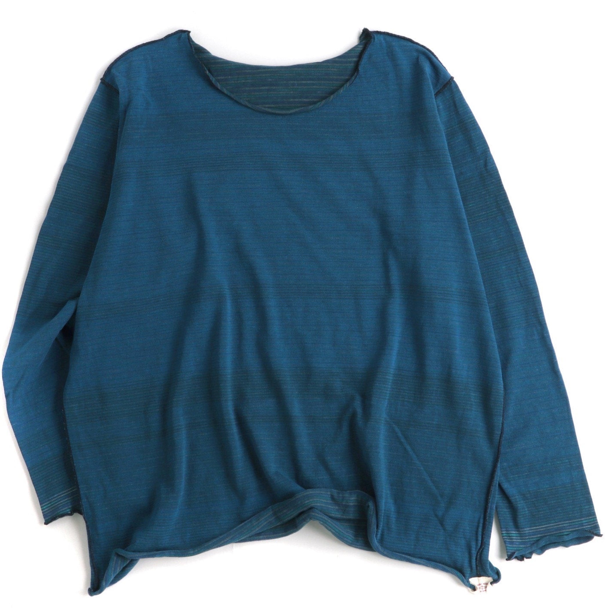 TAMAKI NIIME Cotton Long Sleeve Reversible Tee - Riverside