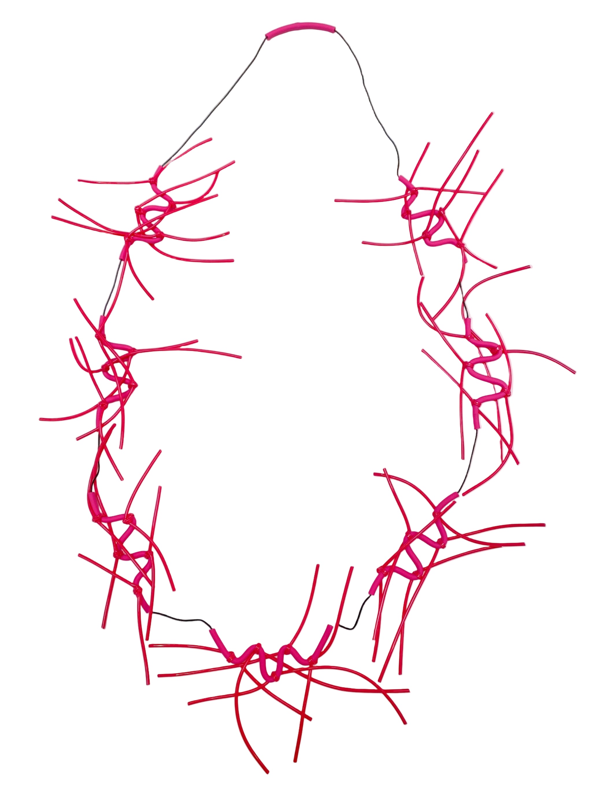 SAMUEL CORAUX  Rubber “Scribbles” Necklace - Pink
