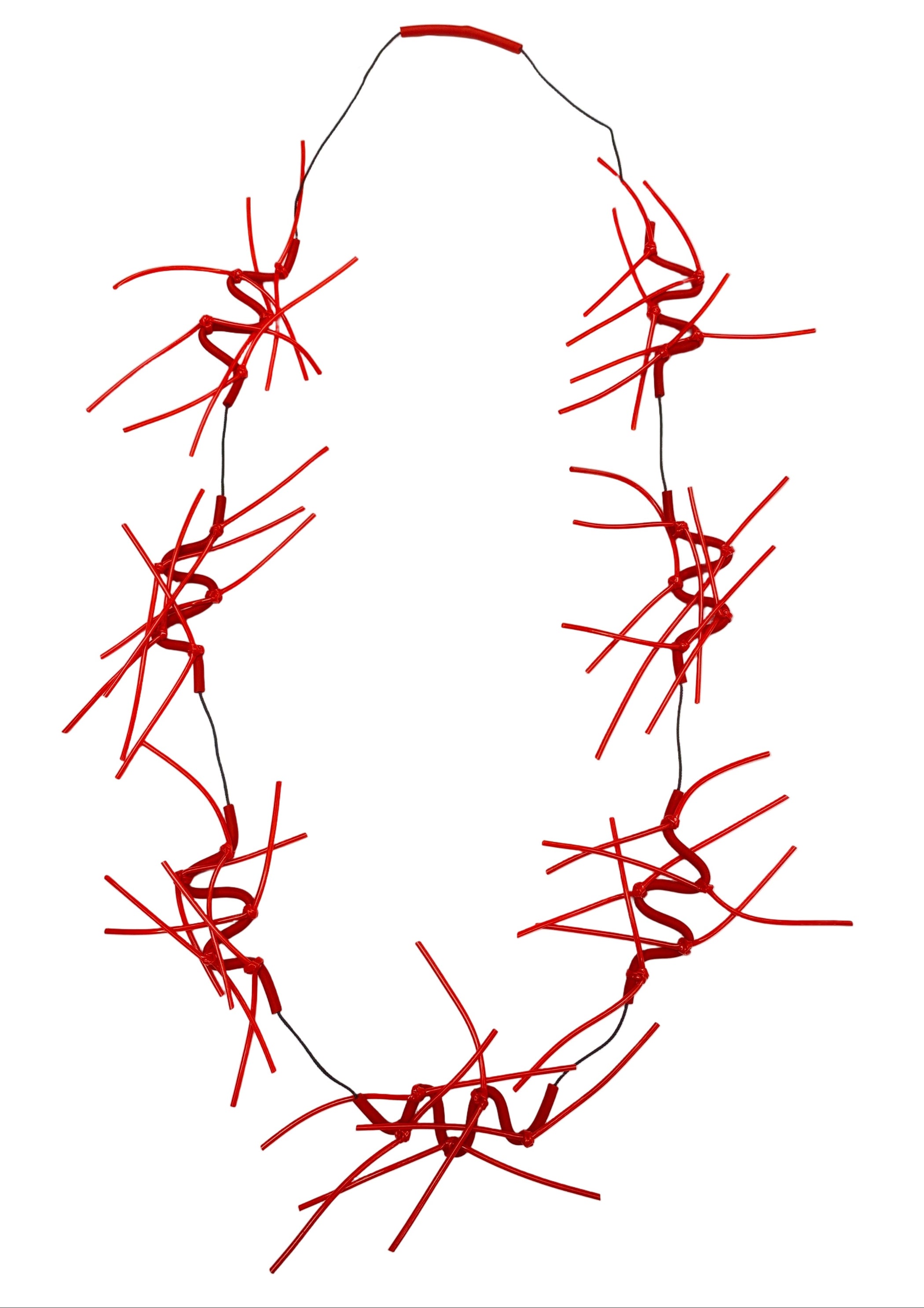 SAMUEL CORAUX  Rubber “Scribbles” Necklace - Red