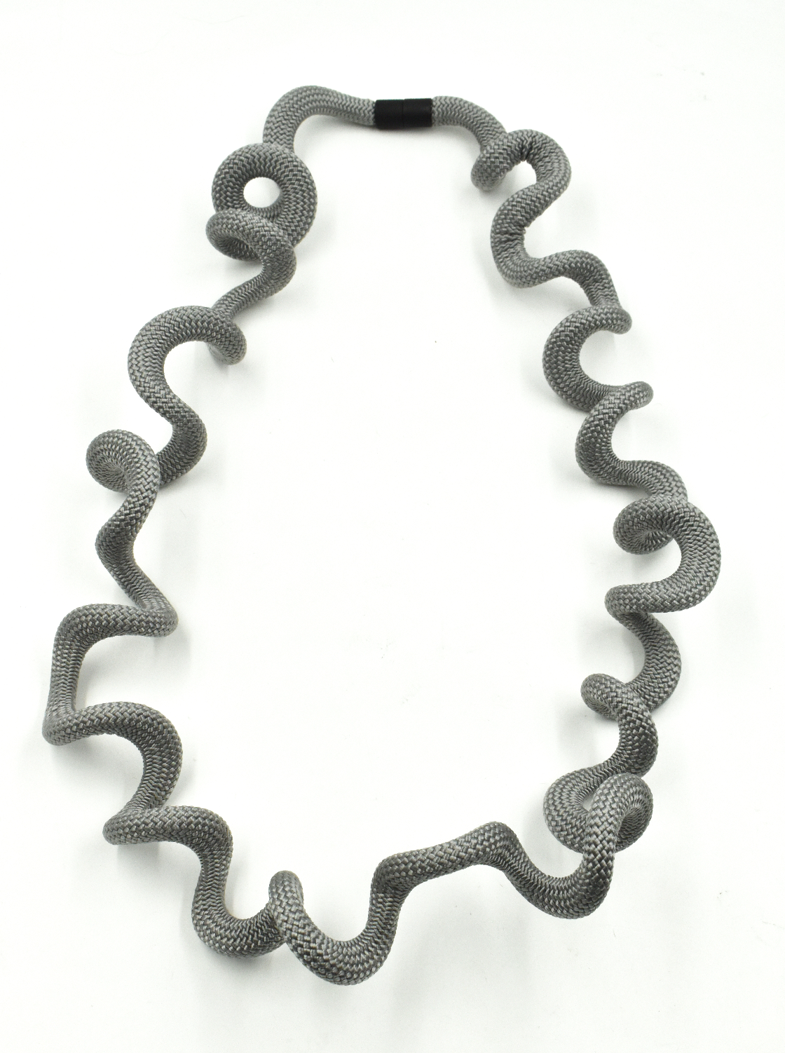 CHRISTINA BRAMPTI Twisted Cord Necklace - Silver Grey