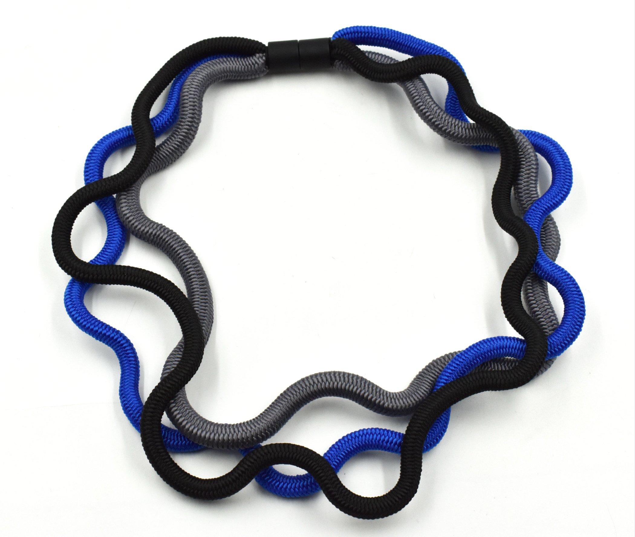 CHRISTINA BRAMPTI Triple Twisted Cord Collar - Blue Mix
