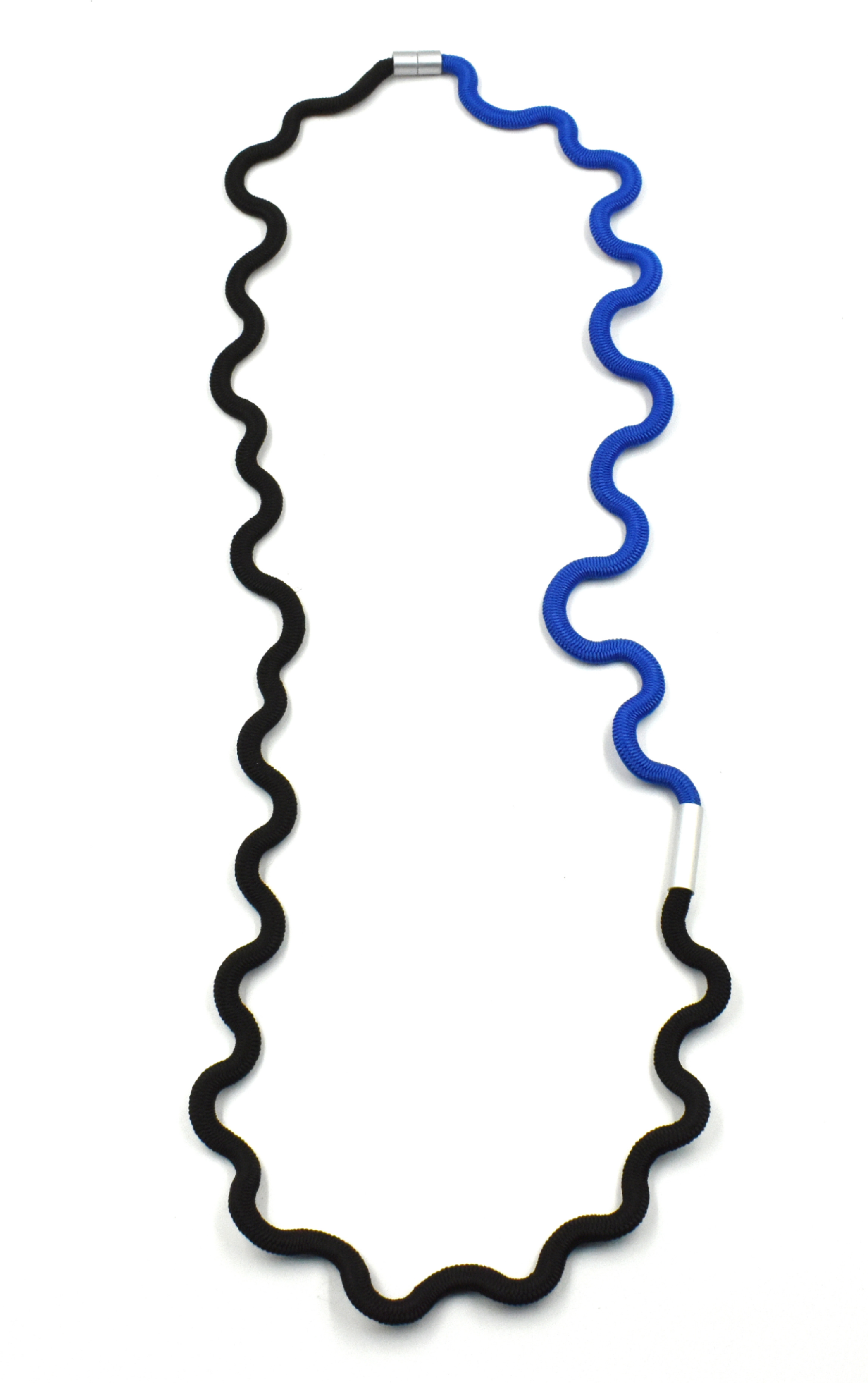 CHRISTINA BRAMPTI Long Twisted Cord Necklace - Blue Mix
