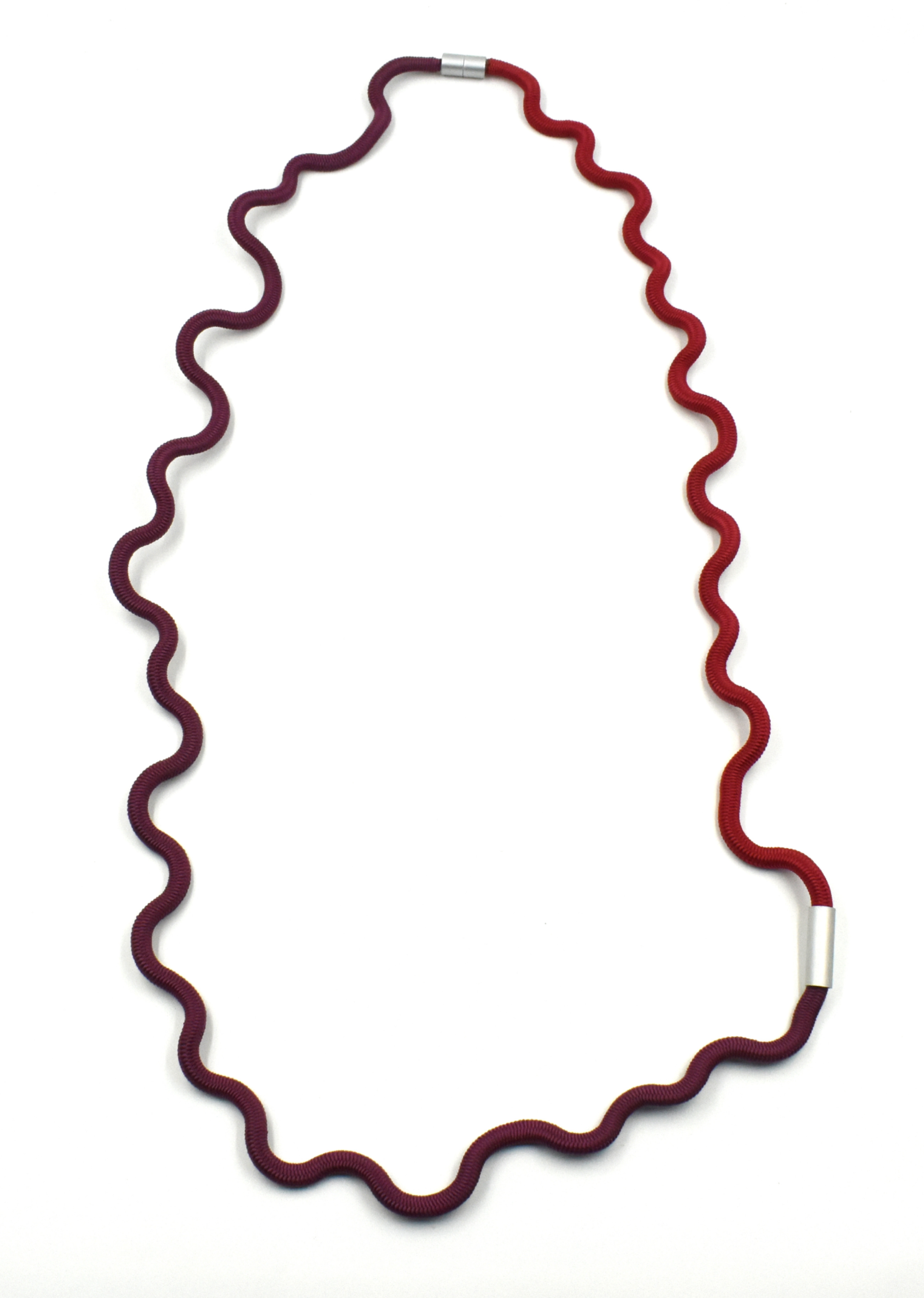 CHRISTINA BRAMPTI Long Twisted Cord Necklace - Red Mix