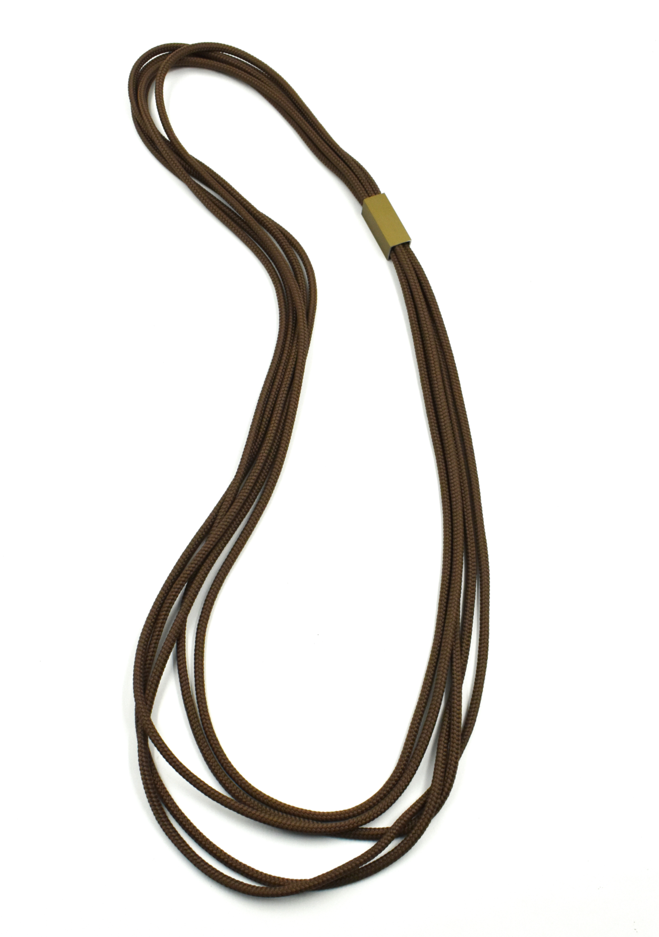 CHRISTINA BRAMPTI Layered Cord Necklace with Aluminum Bead - Bronze Mix