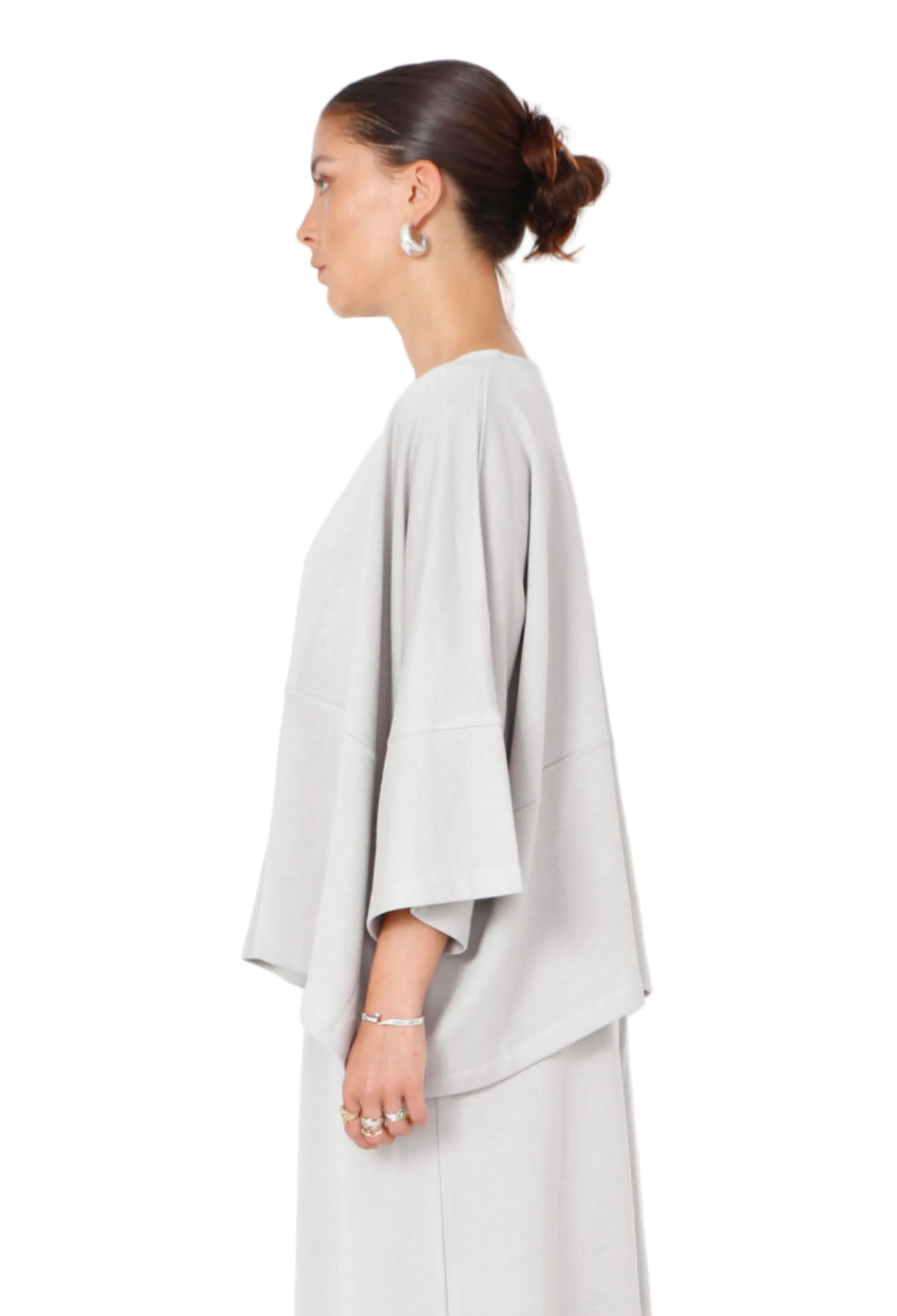 Sort Aarhus Relaxed Boxy top in Pearl