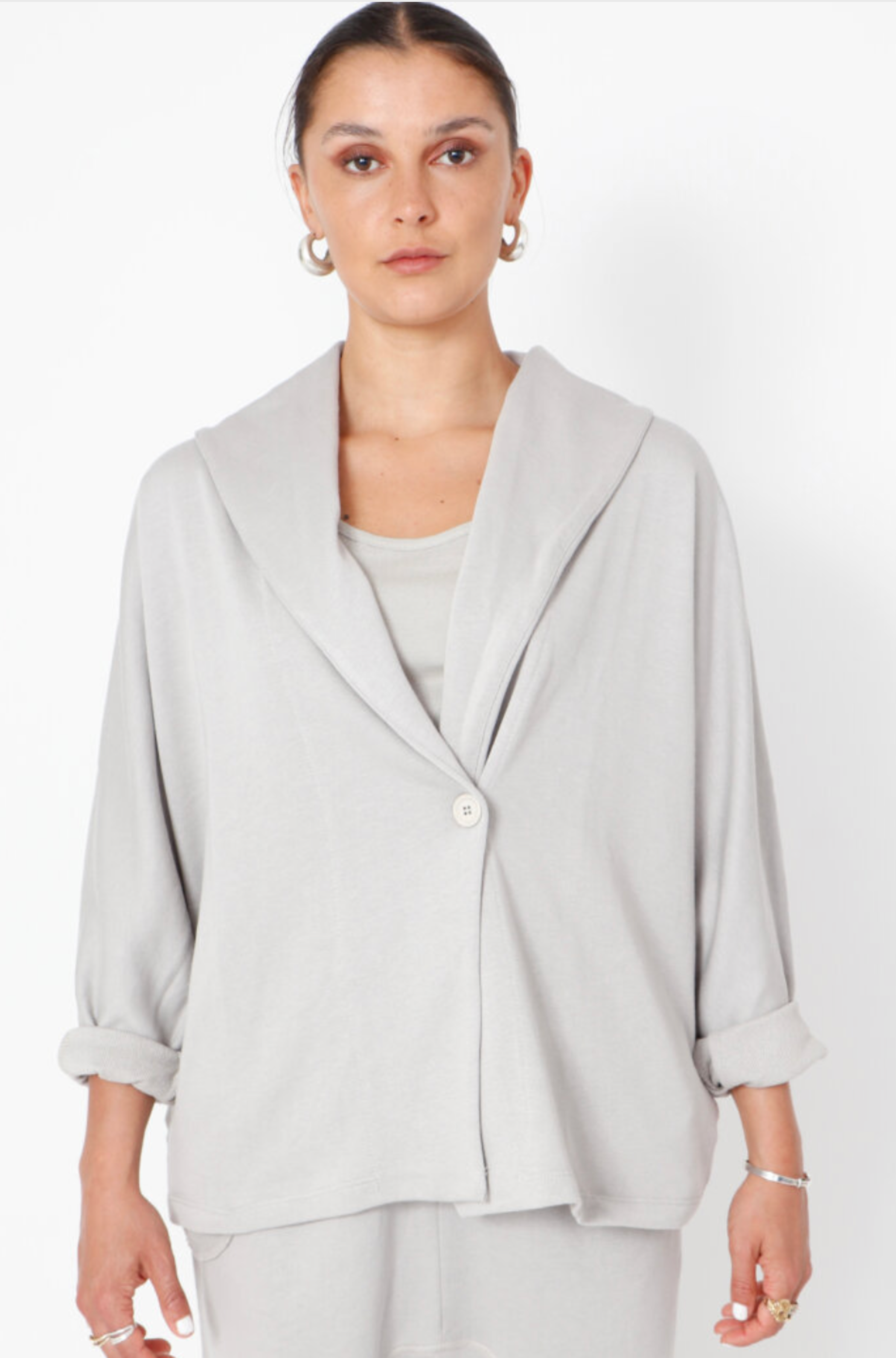 Sort Aarhus Relaxed Boxy Cardigan in Perla