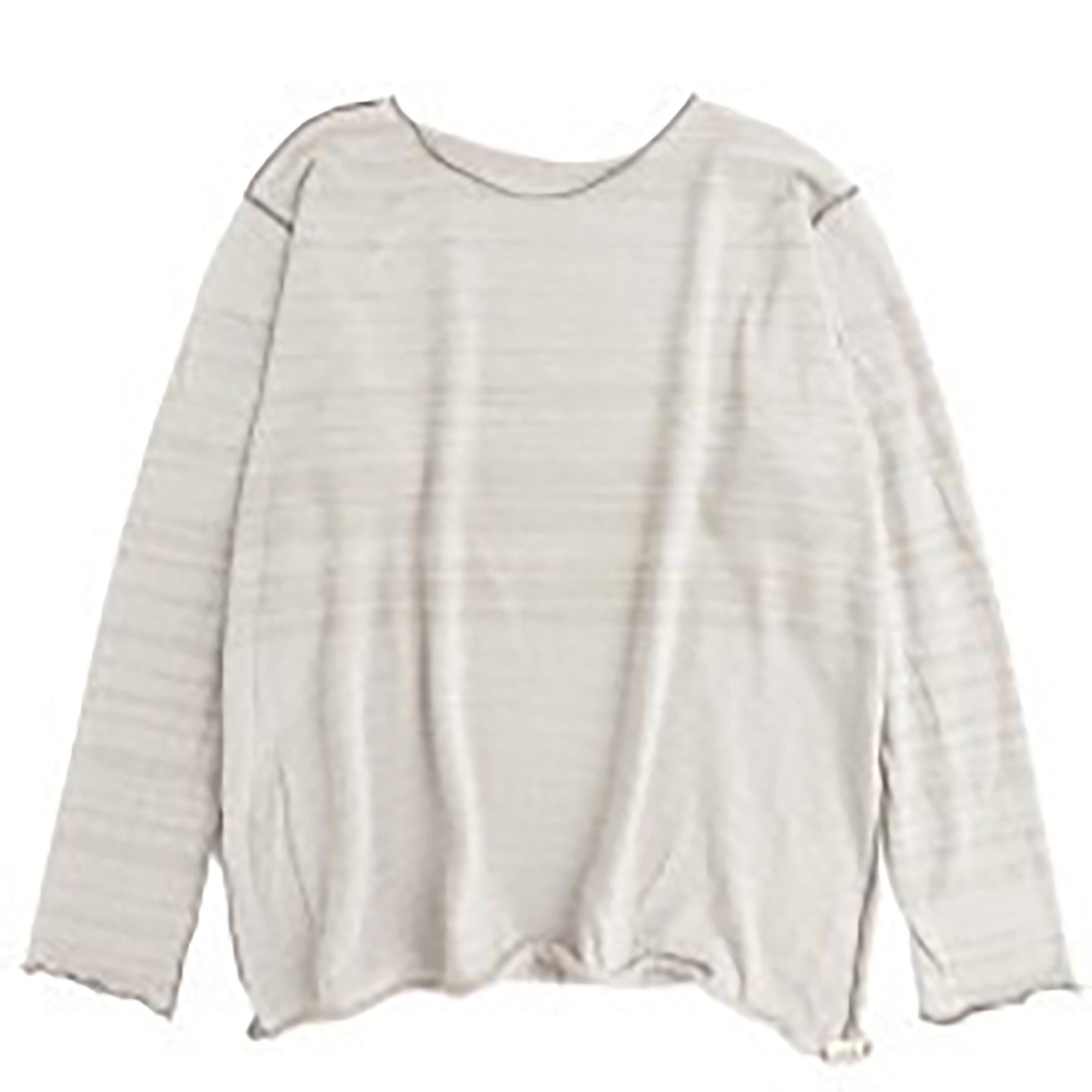 TAMAKI NIIME Cotton Long Sleeve Reversible Tee - Soft Stripes