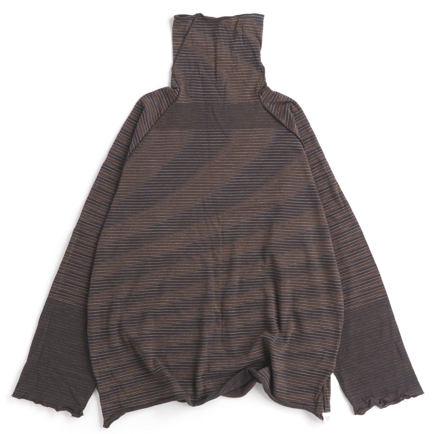 TAMAKI NIIME Cotton Onesize Turtleneck - Spiralling Browns