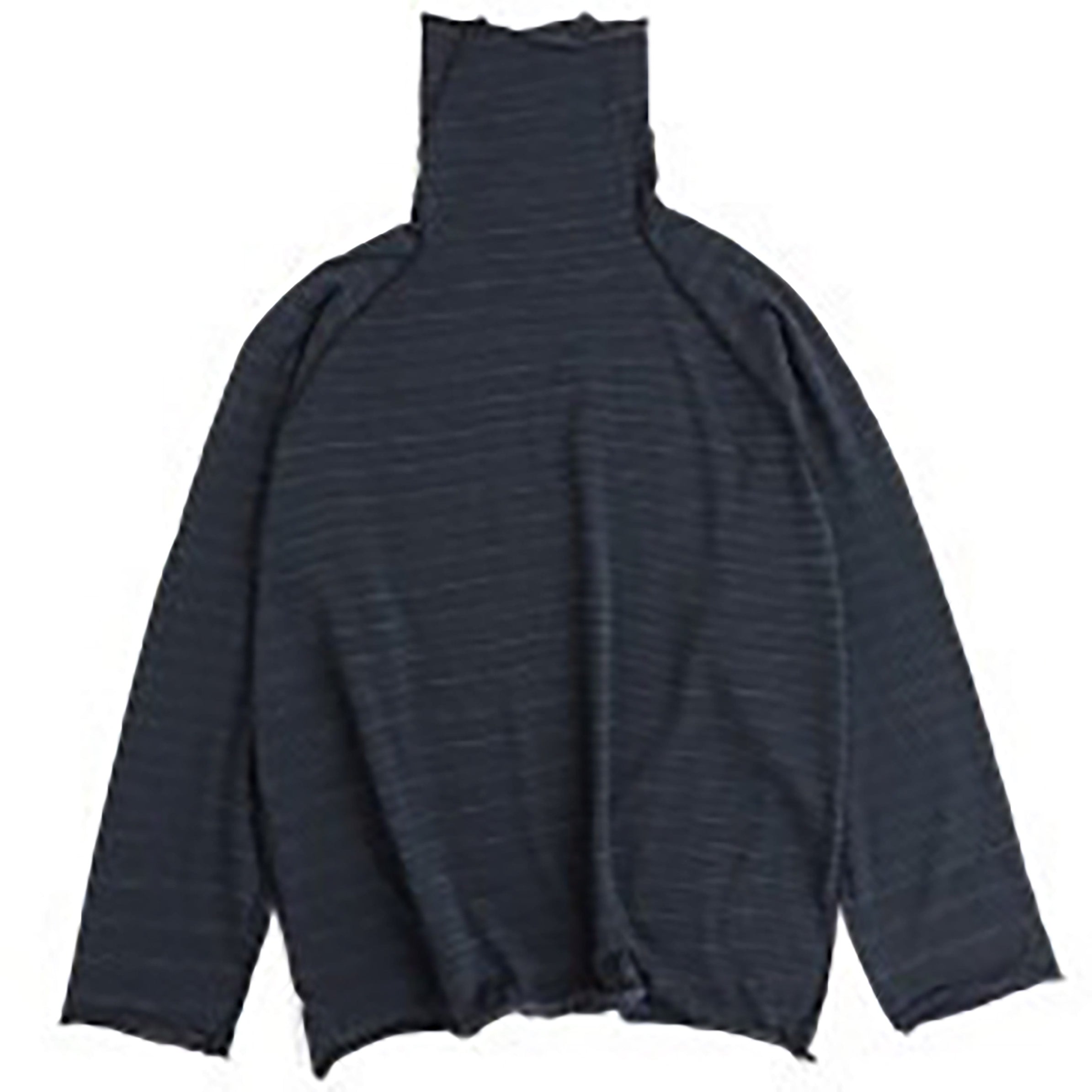TAMAKI NIIME Cotton Onesize Turtleneck - Striped Night