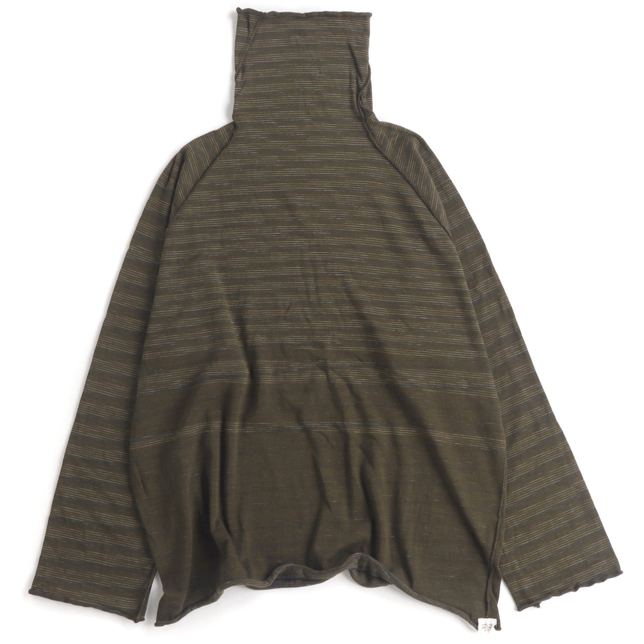 TAMAKI NIIME Cotton Onesize Turtleneck - Striped Tree