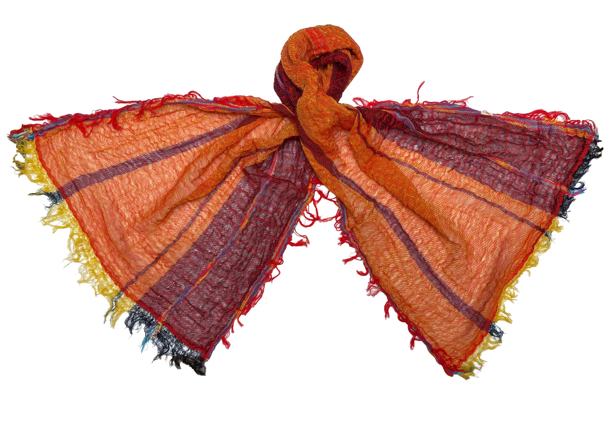 TAMAKI NIIME Small Cotton-gauze Scarf - Fiery Heart