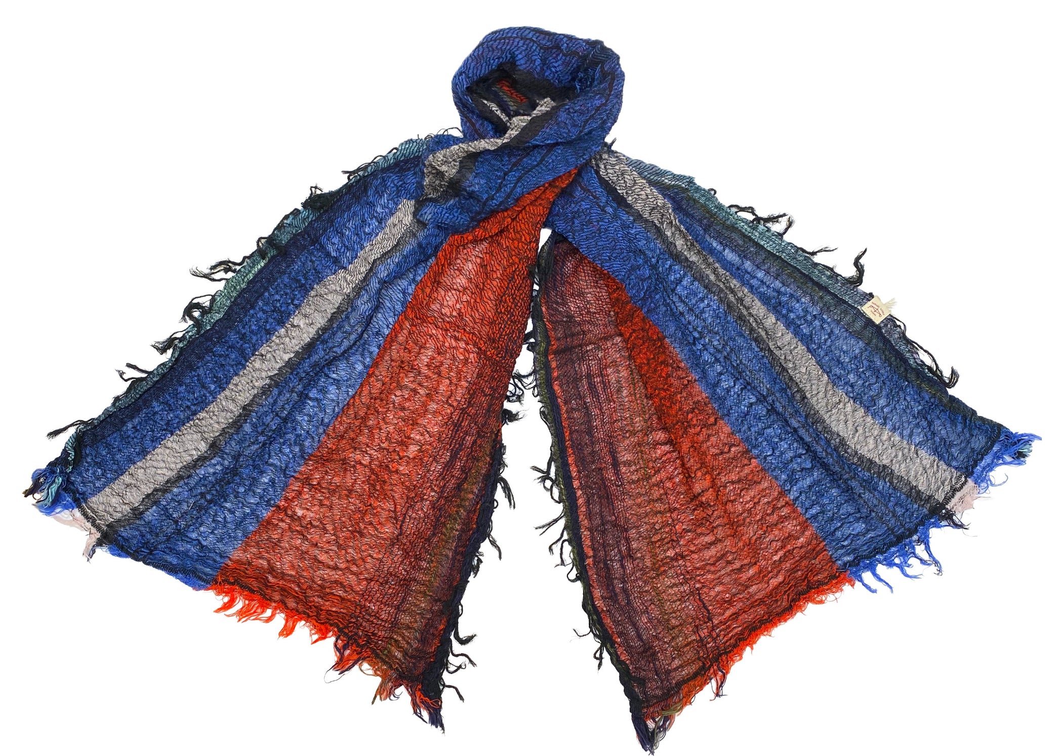 TAMAKI NIIME Small Cotton-gauze Scarf - Sea Of Embers