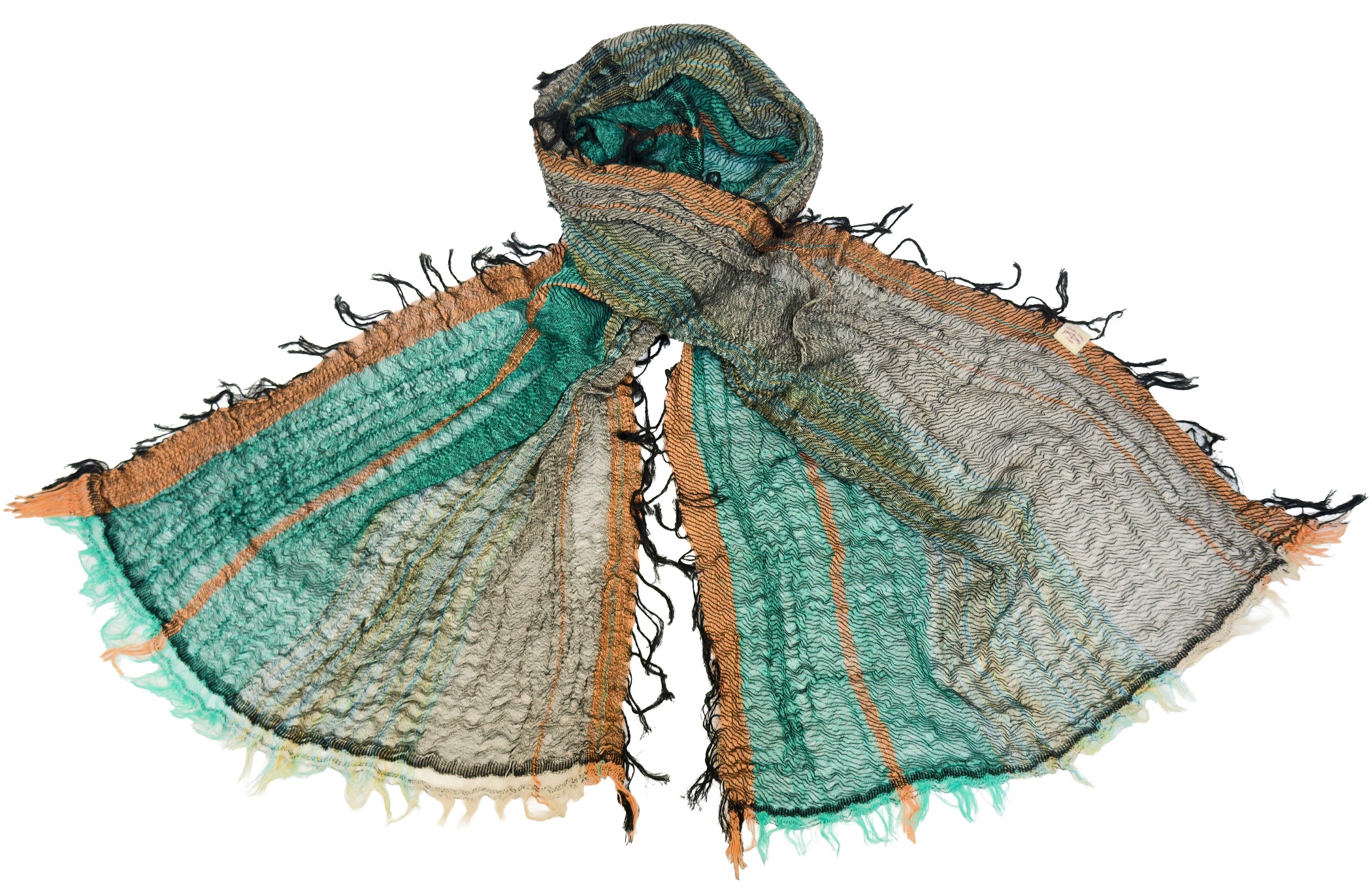 TAMAKI NIIME Small Cotton-gauze Scarf - Aqua Beach