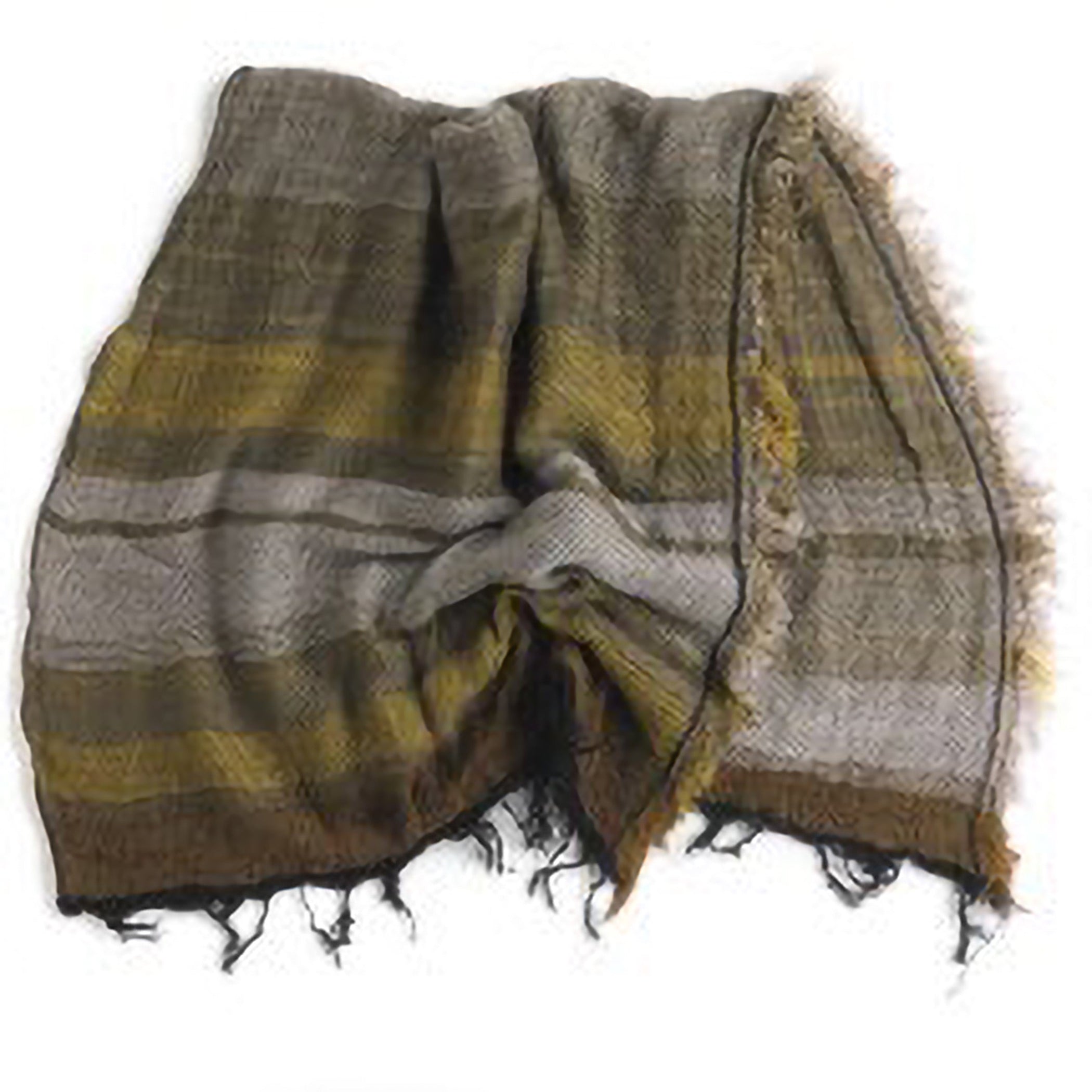 TAMAKI NIIME Small Wool/Cotton Woven Scarf - Tigers Eye
