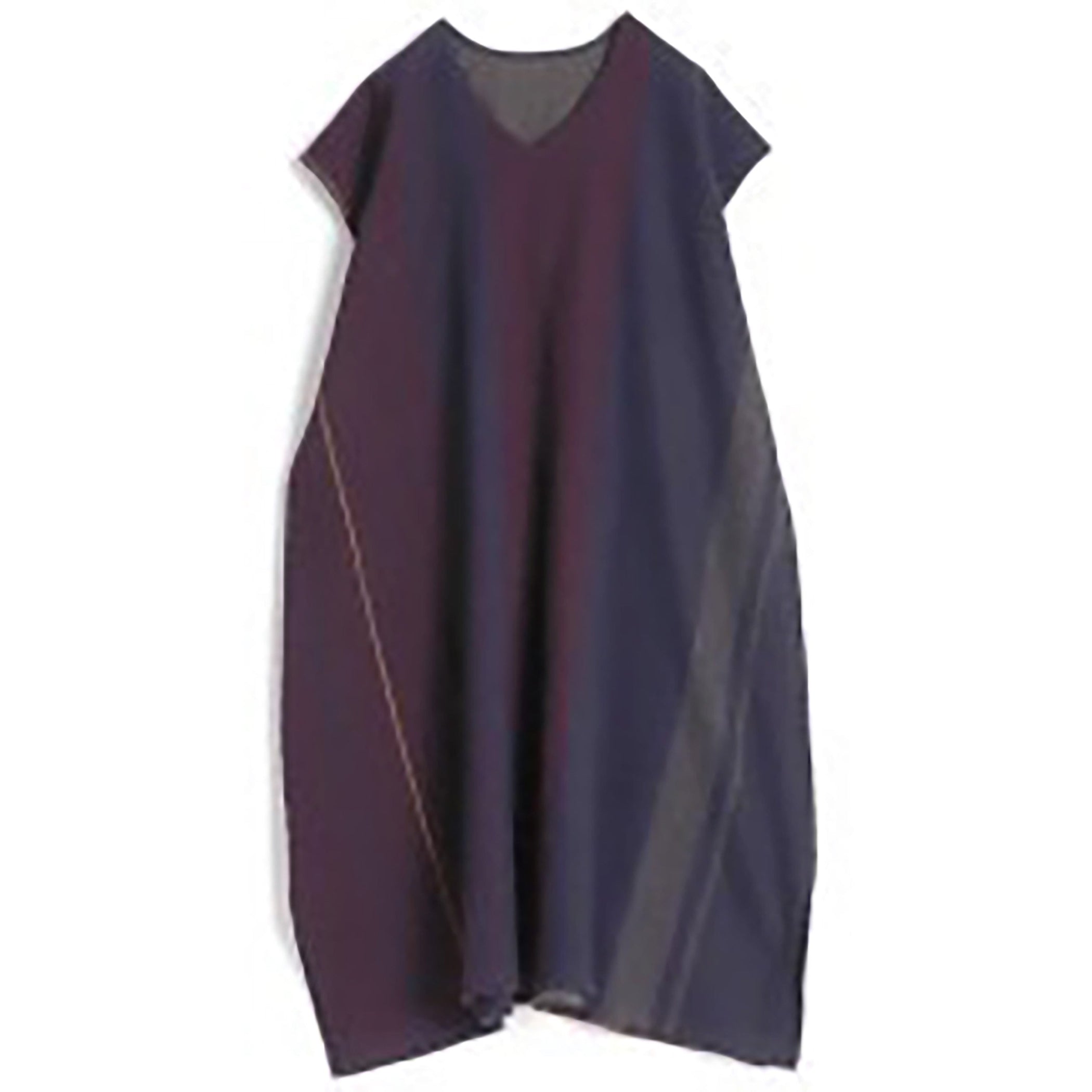 TAMAKI NIIME Woven Wool and Cotton V Neck Cap Sleeve Dress - Vibrant Eve