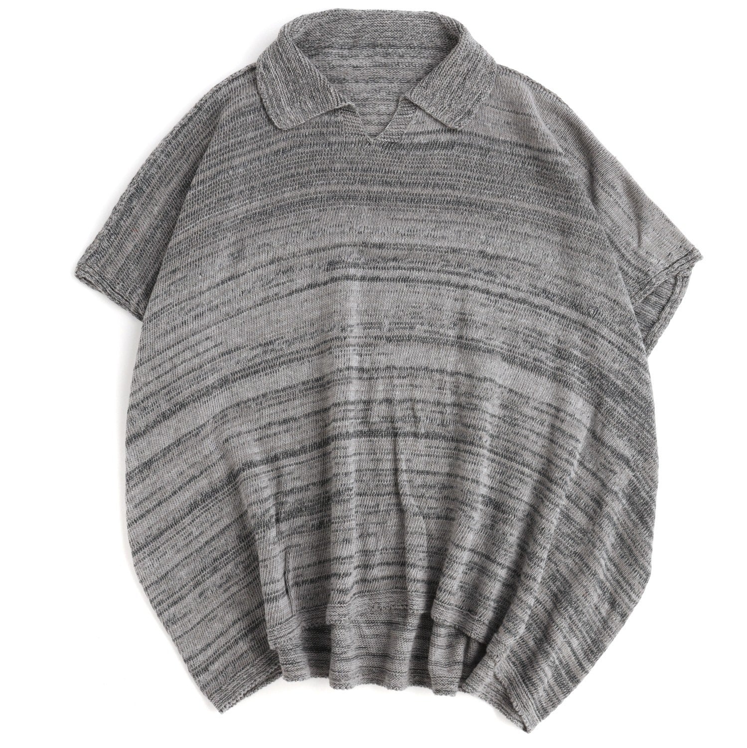 Tamaki Niime Relaxed Short Sleeve Knit Pullover - Whispering Moon