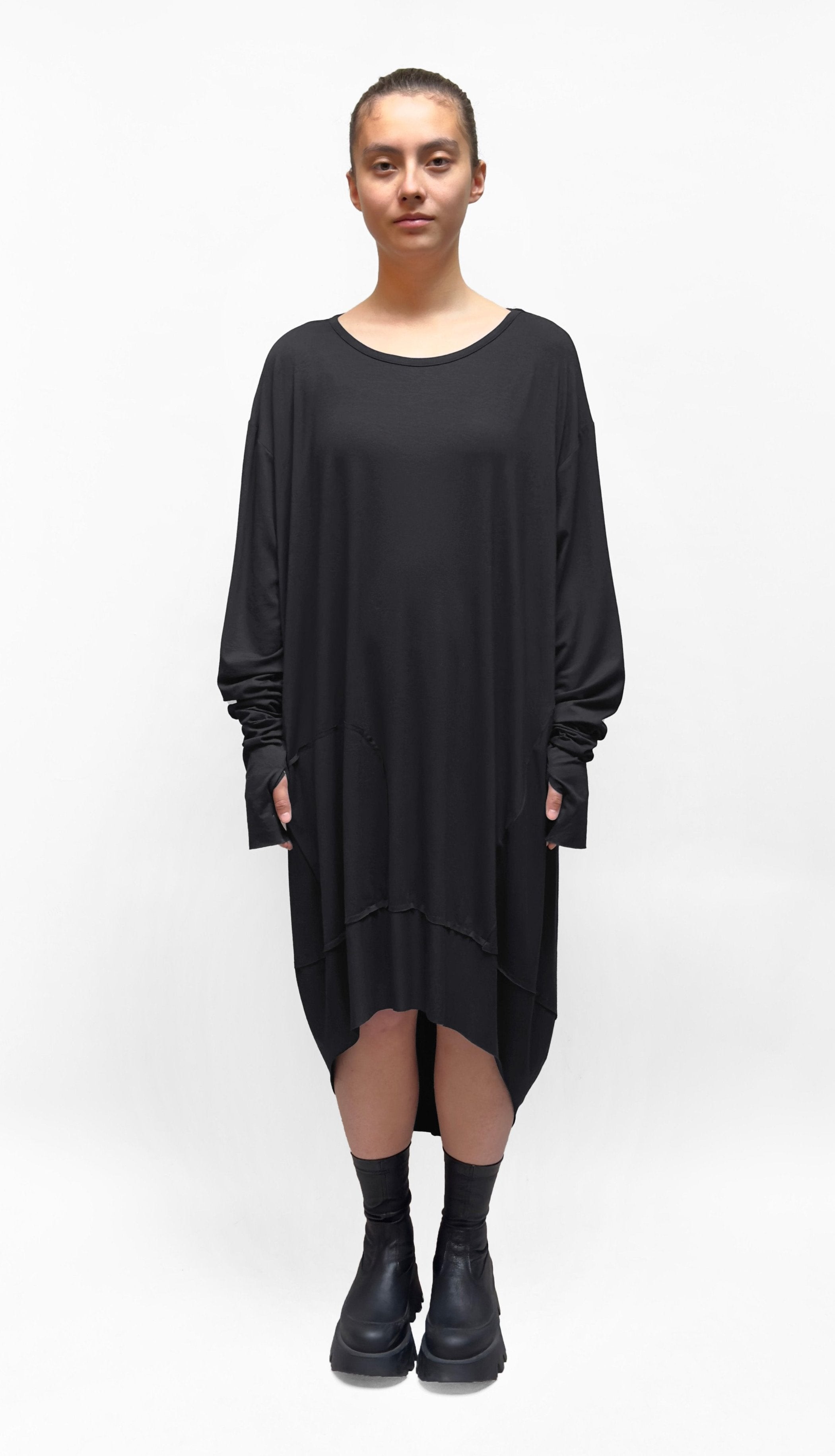 Zilberman - Relaxed Viscose Dress in Black