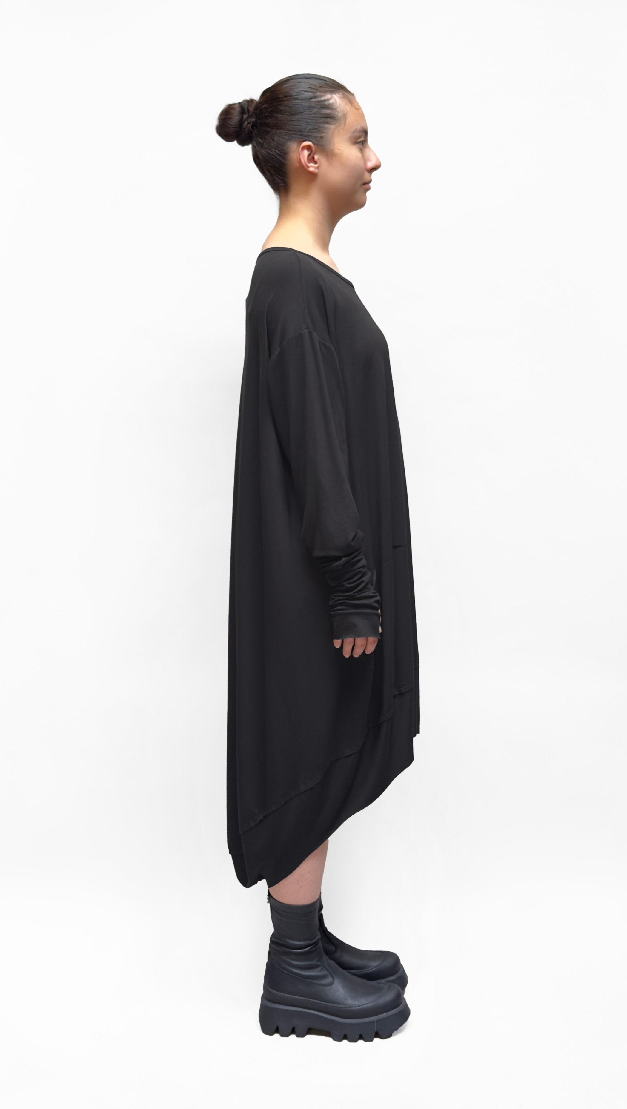 Zilberman - Relaxed Viscose Dress in Black