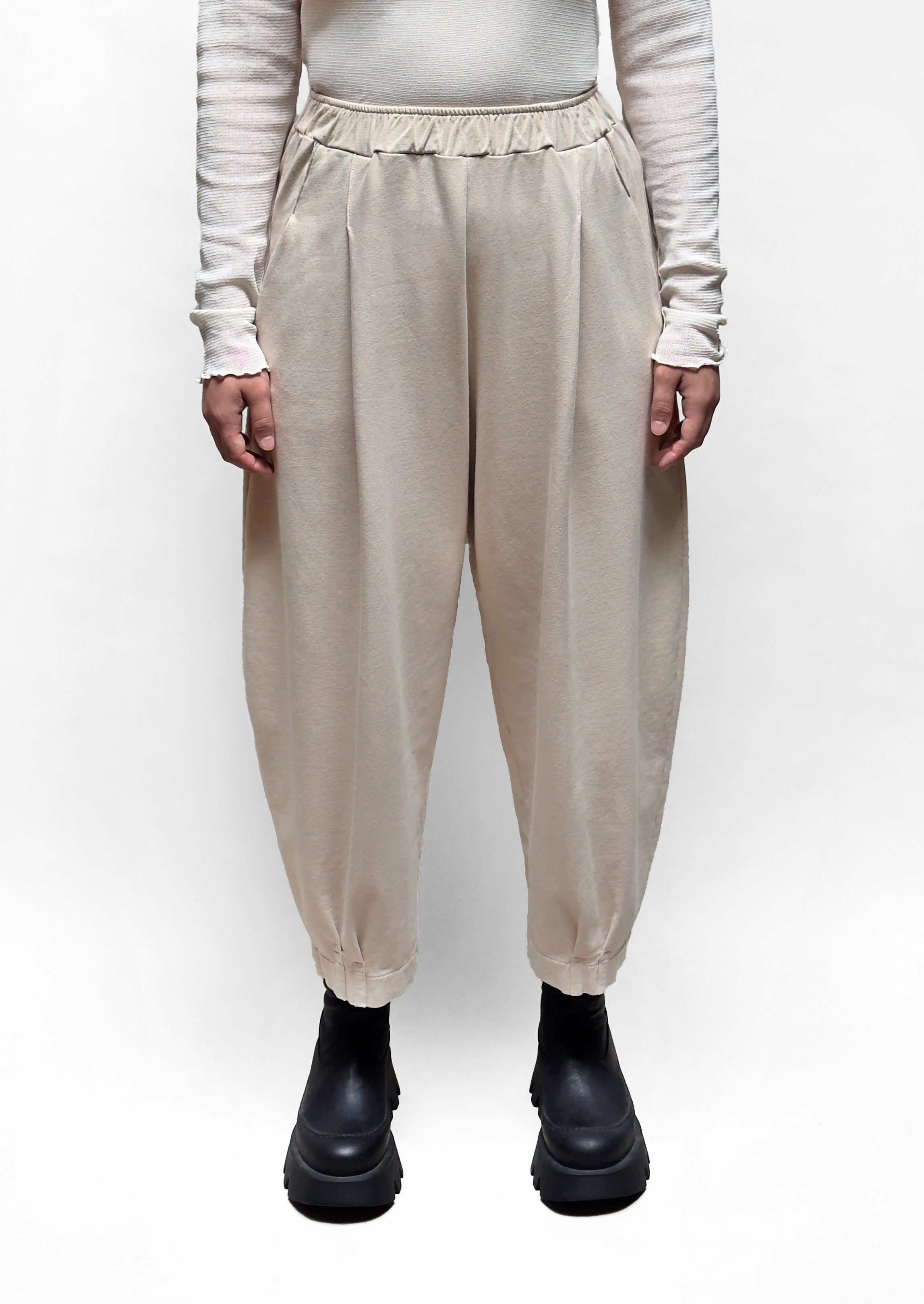 MAMA B French Terry Pant in Stone