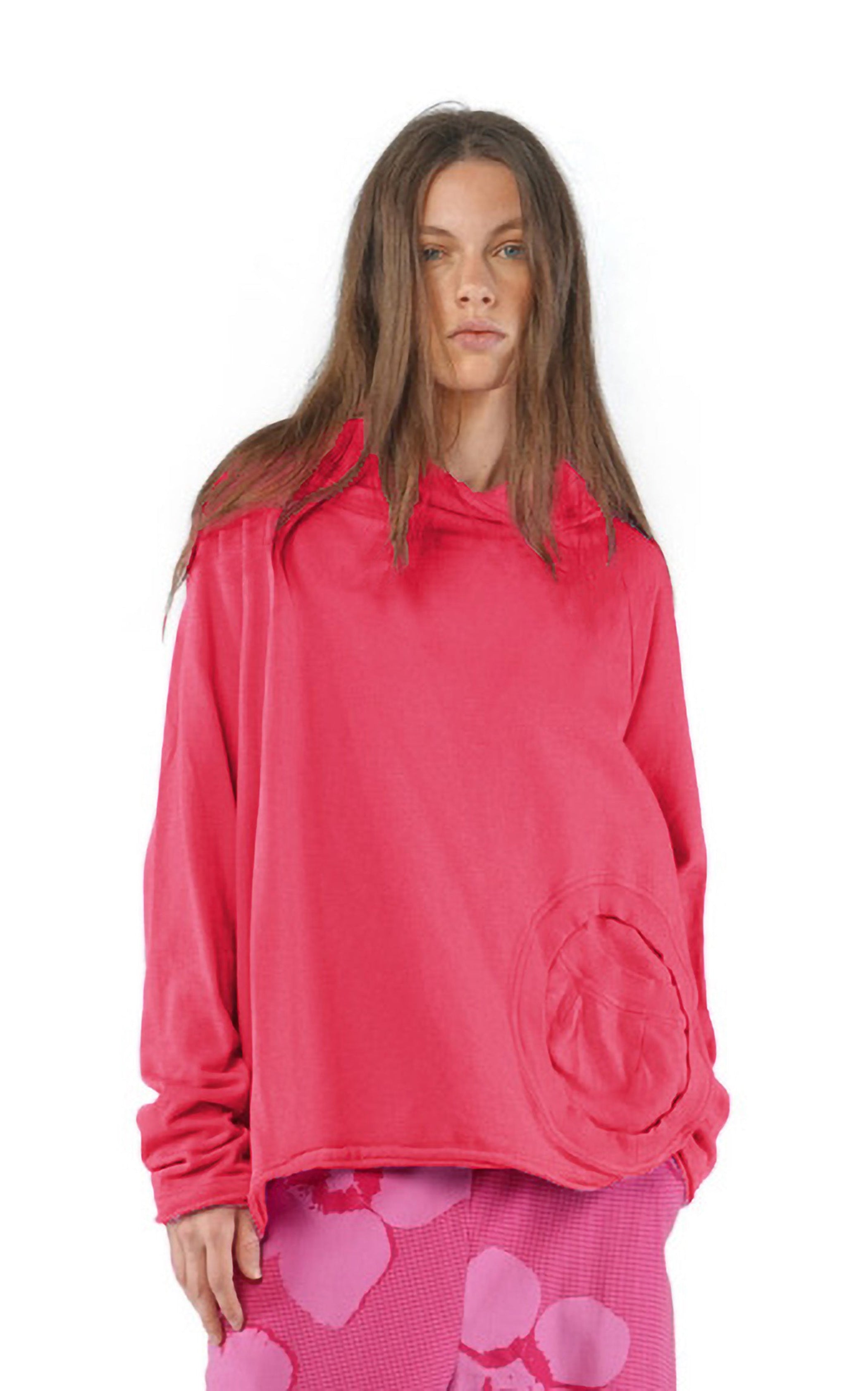 RUNDHOLZ BLACK LABEL Relaxed French Terry Pullover in Lotus