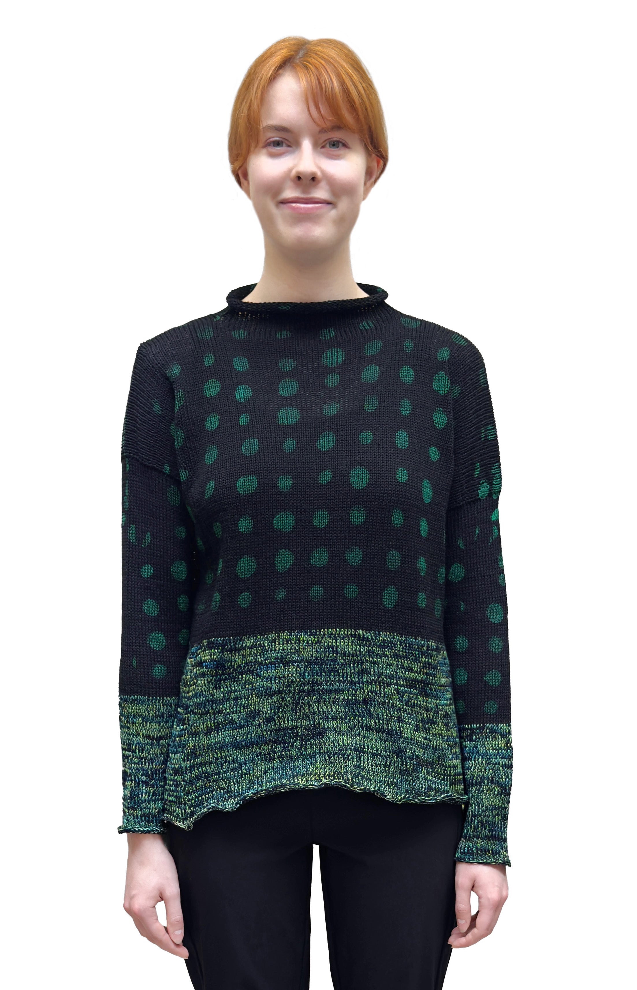 PAPER TEMPLES Mock Neck Sweater in Forest Mix