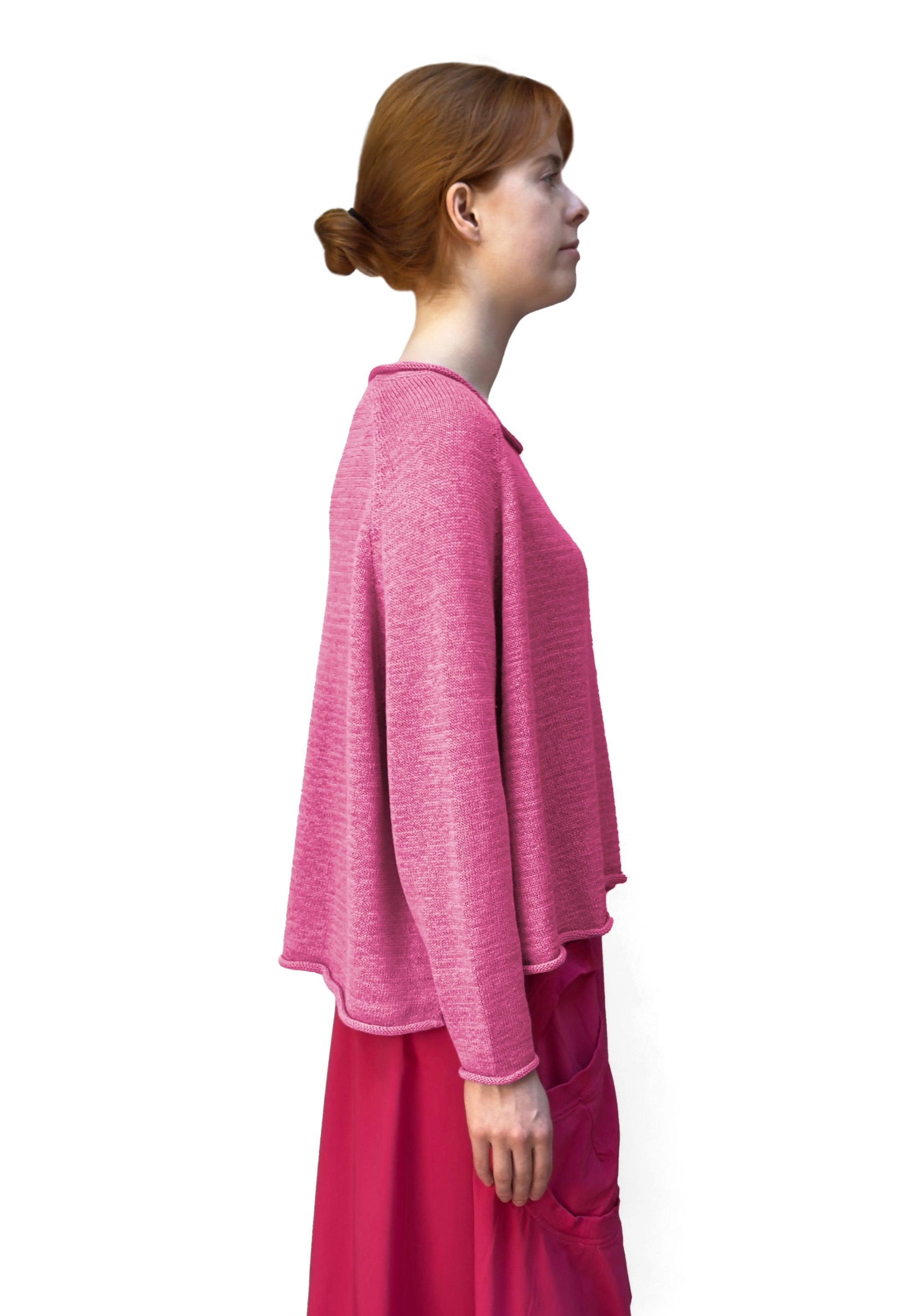 RUNDHOLZ BLACK LABEL Boxy Raglan Sleeve Knit Pullover in Black