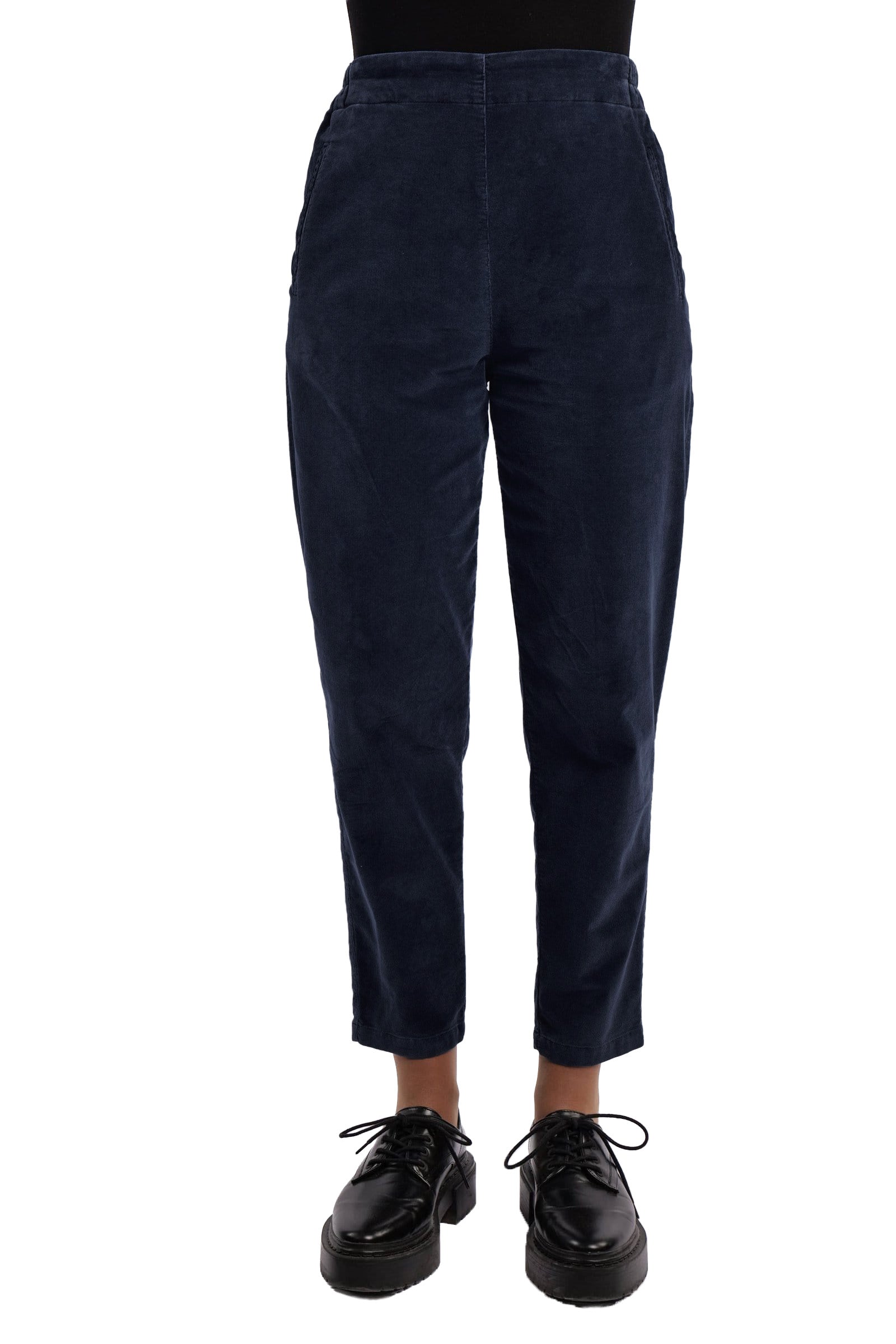 Elemente Clemente Cuffed Slim Corduroy Pant in Deep Sapphire