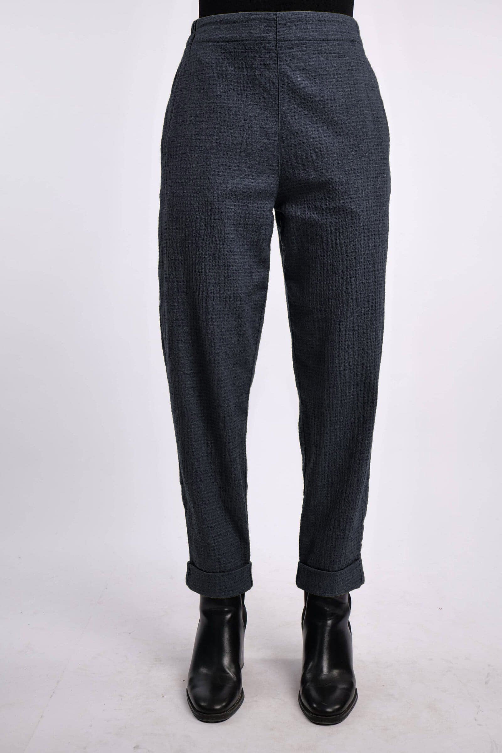 ELEMENTE CLEMENTE Small Waffle Check Slim Pant in Dark Night