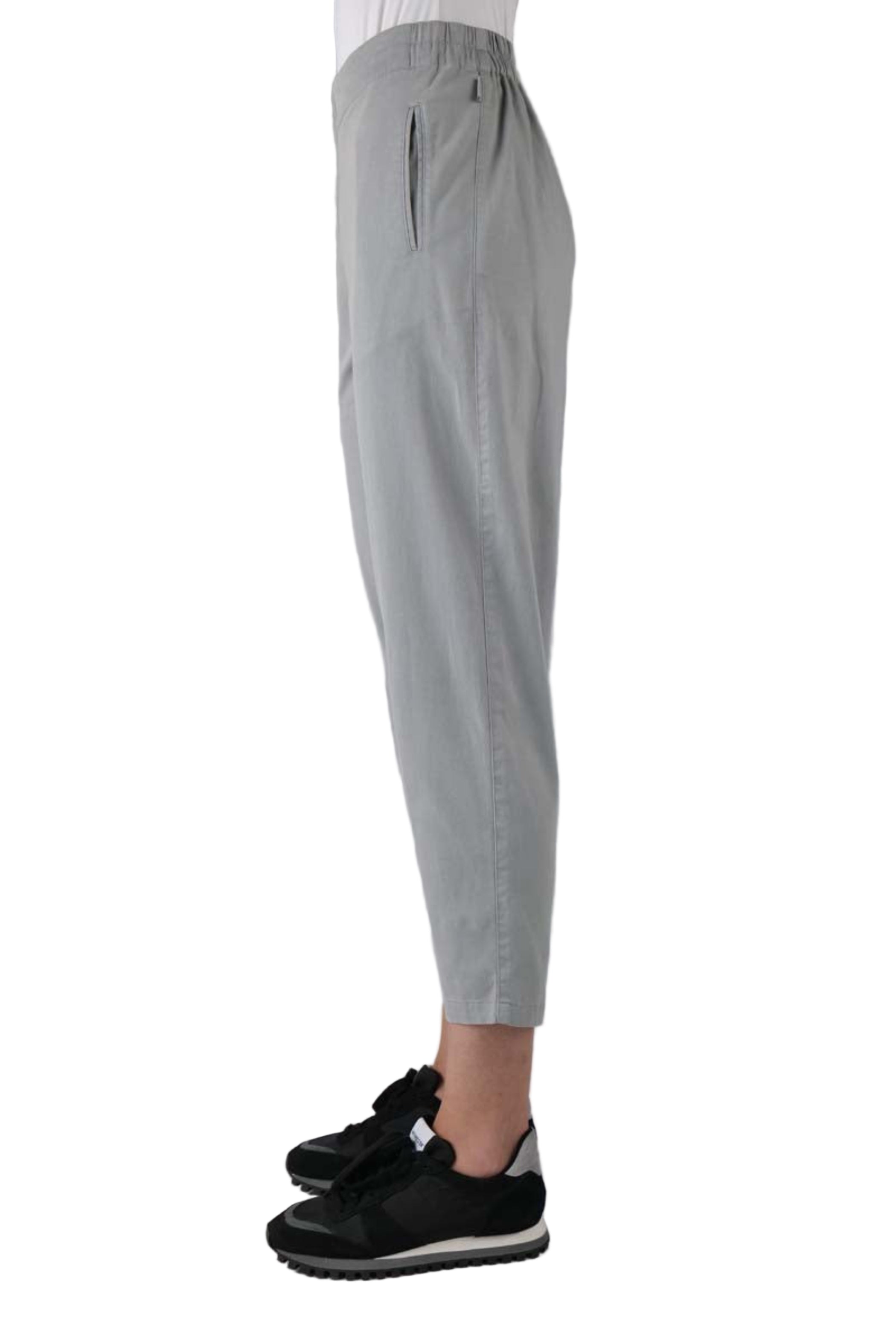ELEMENTE CLEMENTE Tapered Cropped Pant in Silver