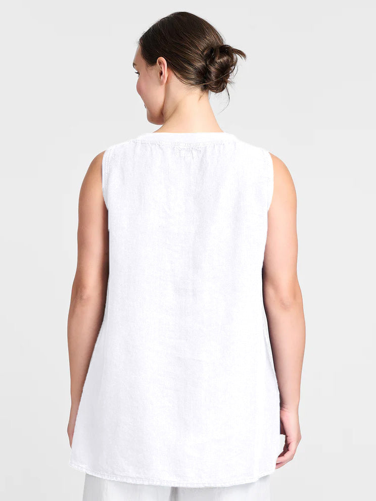 FLAX - Sleeveless V-neck Tunic