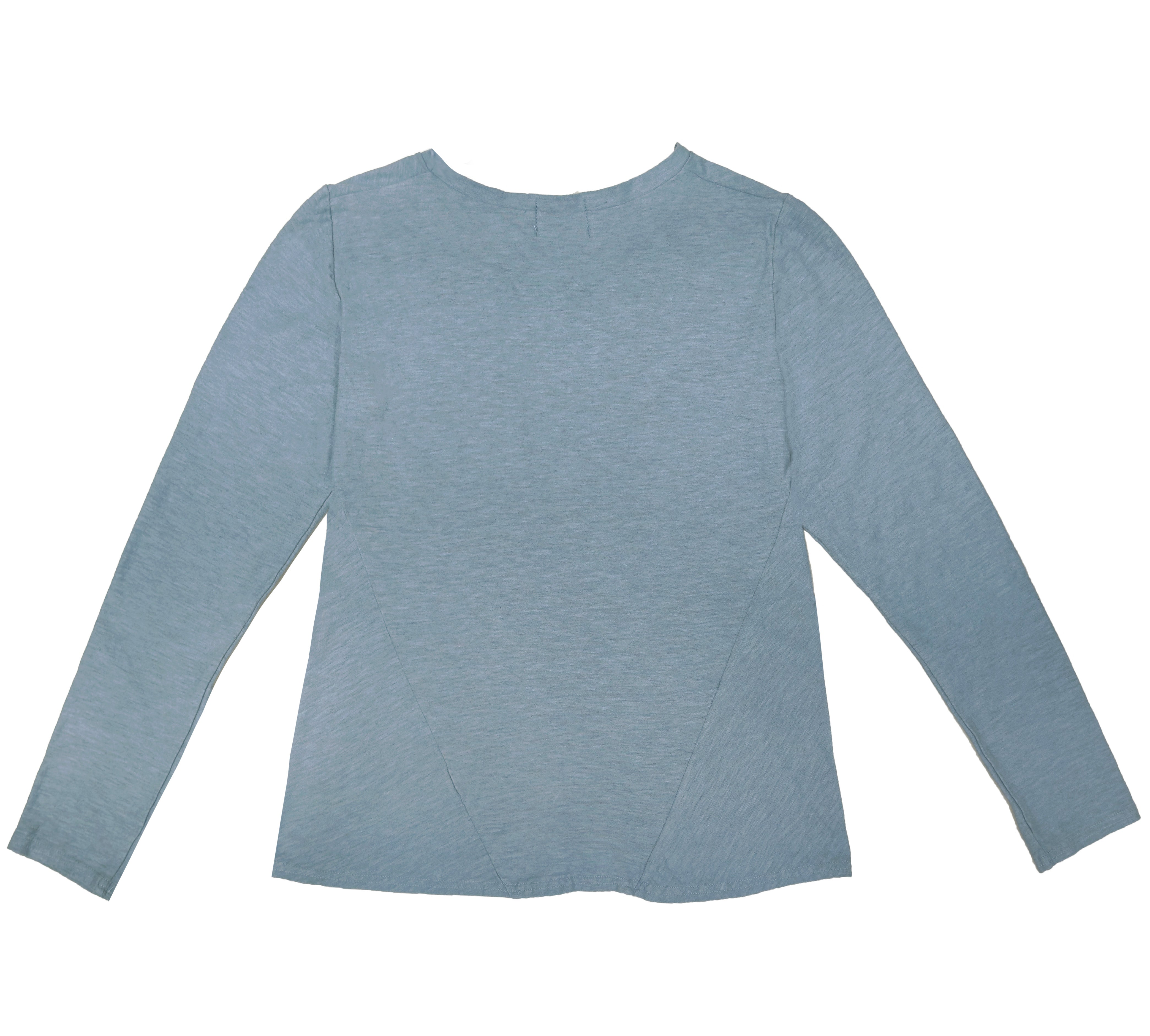 MOTION Long Sleeve Bias Tee in Chambray