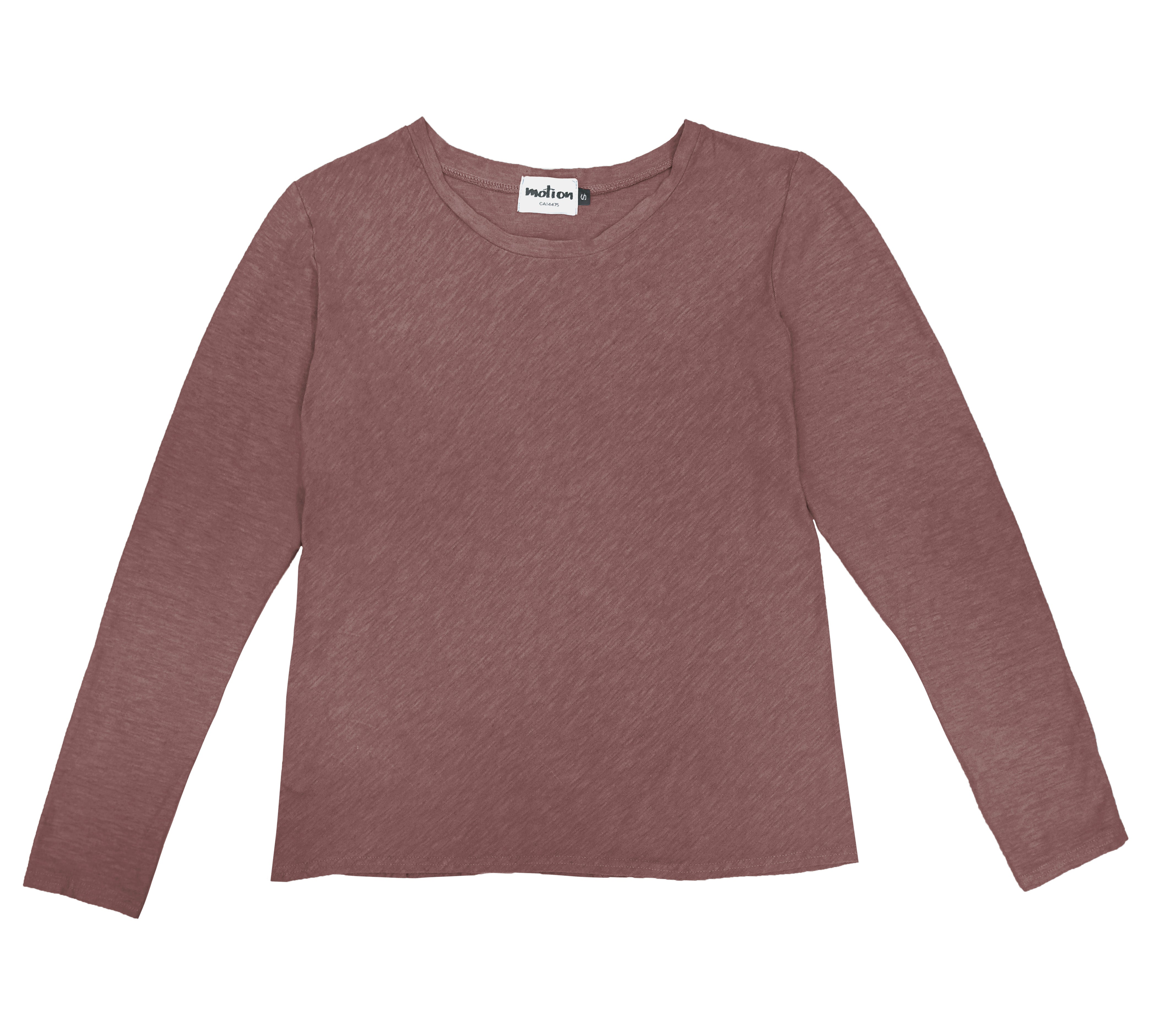 MOTION Long Sleeve Bias Tee in Dusty Rose