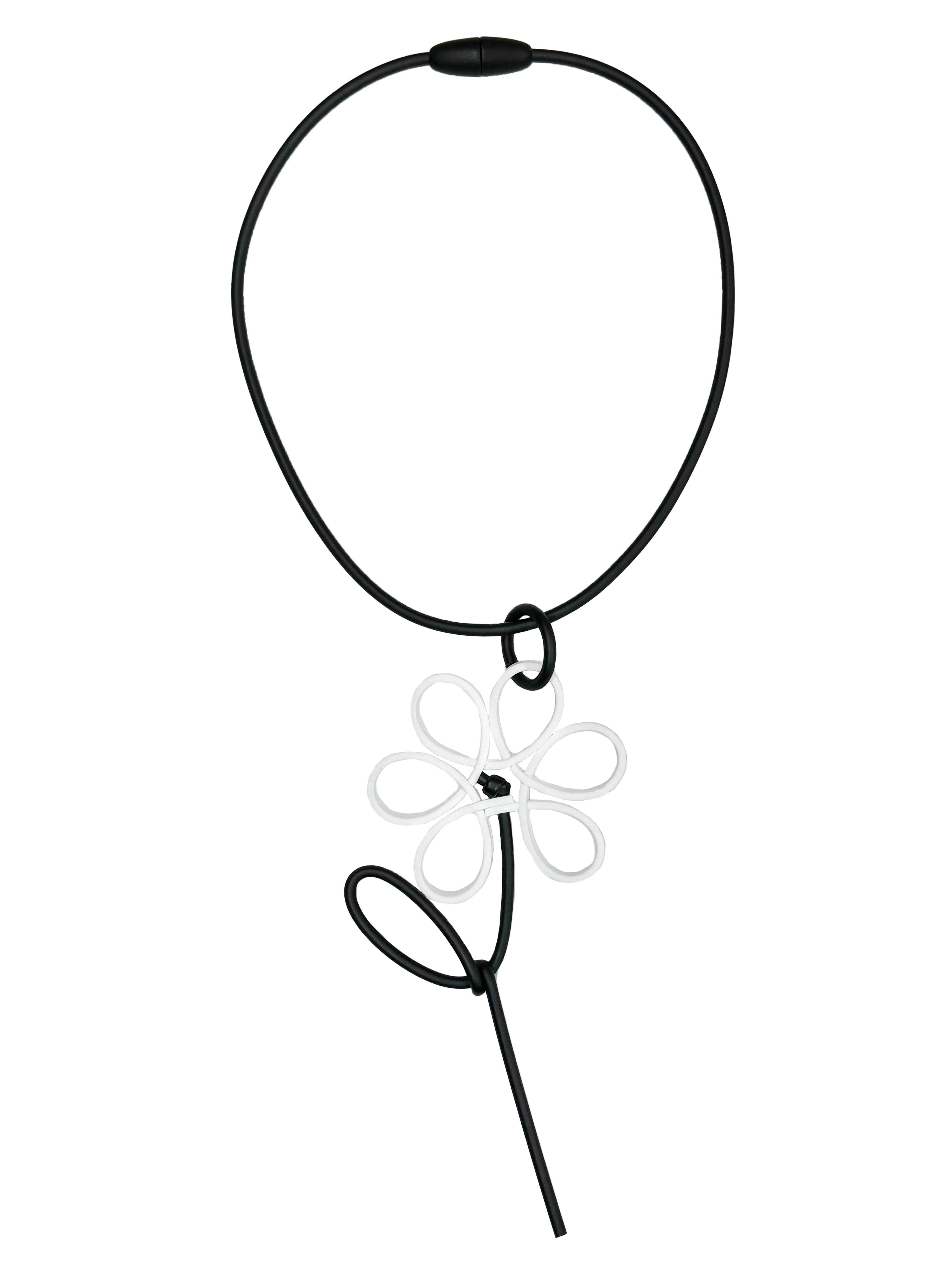 SAMUEL CORAUX White Flower Necklace