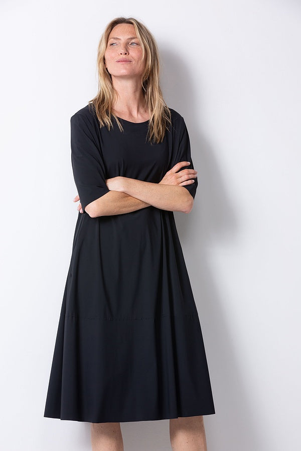 OSKA A-Line Technical Dress in Navy