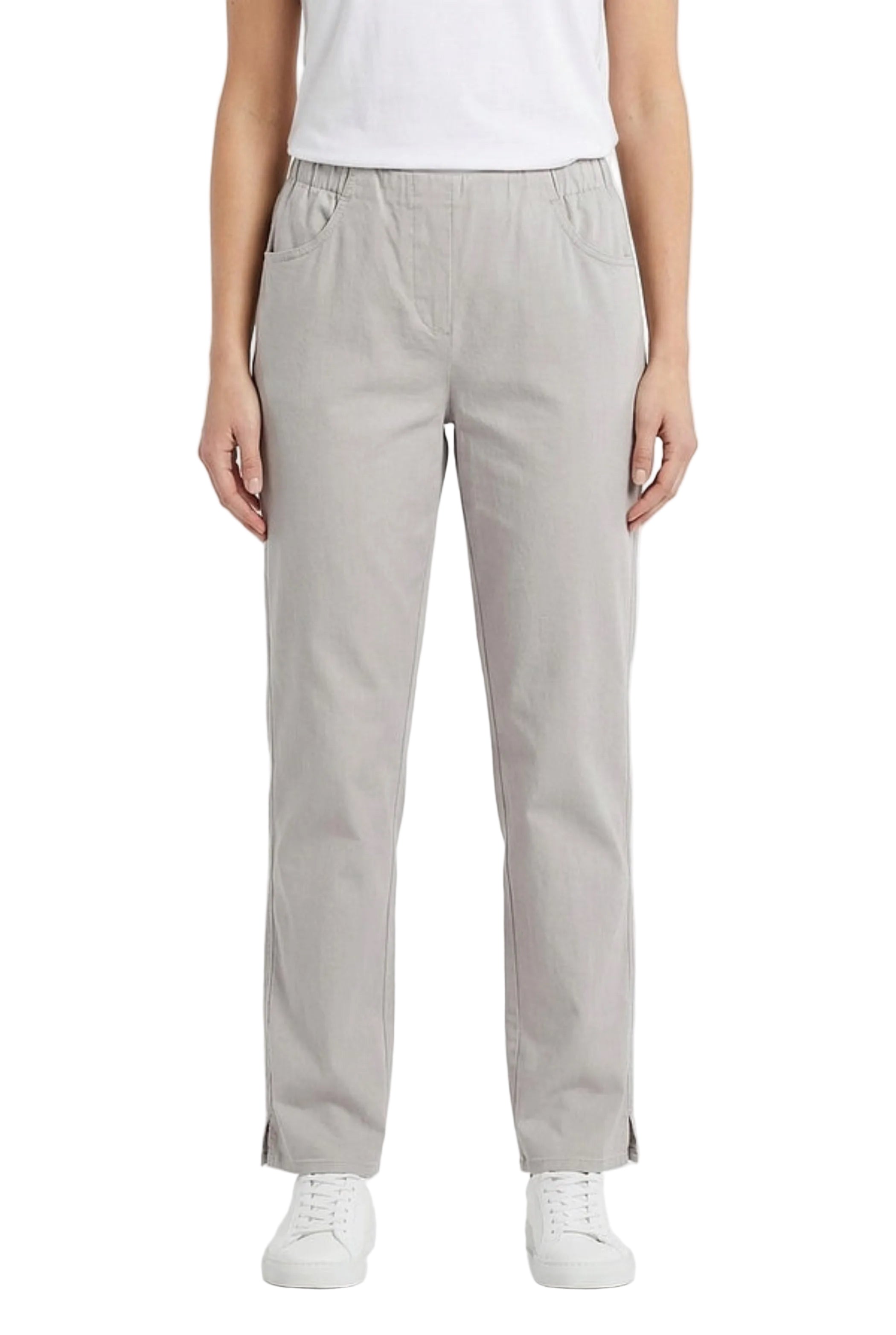 OSKA Long Slim Pant in Chalk