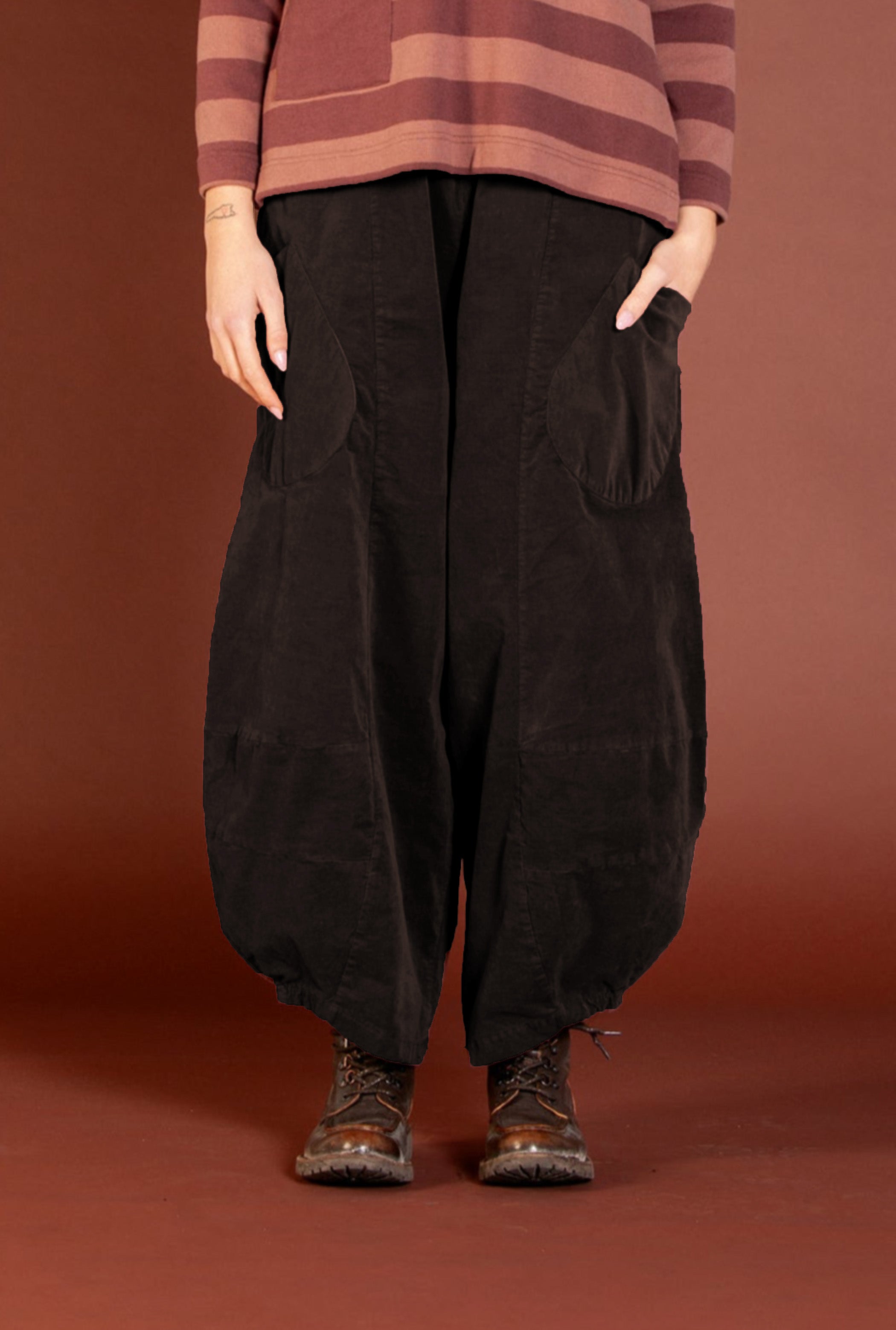 MAMA B Velvet Bubble Pant in Umber