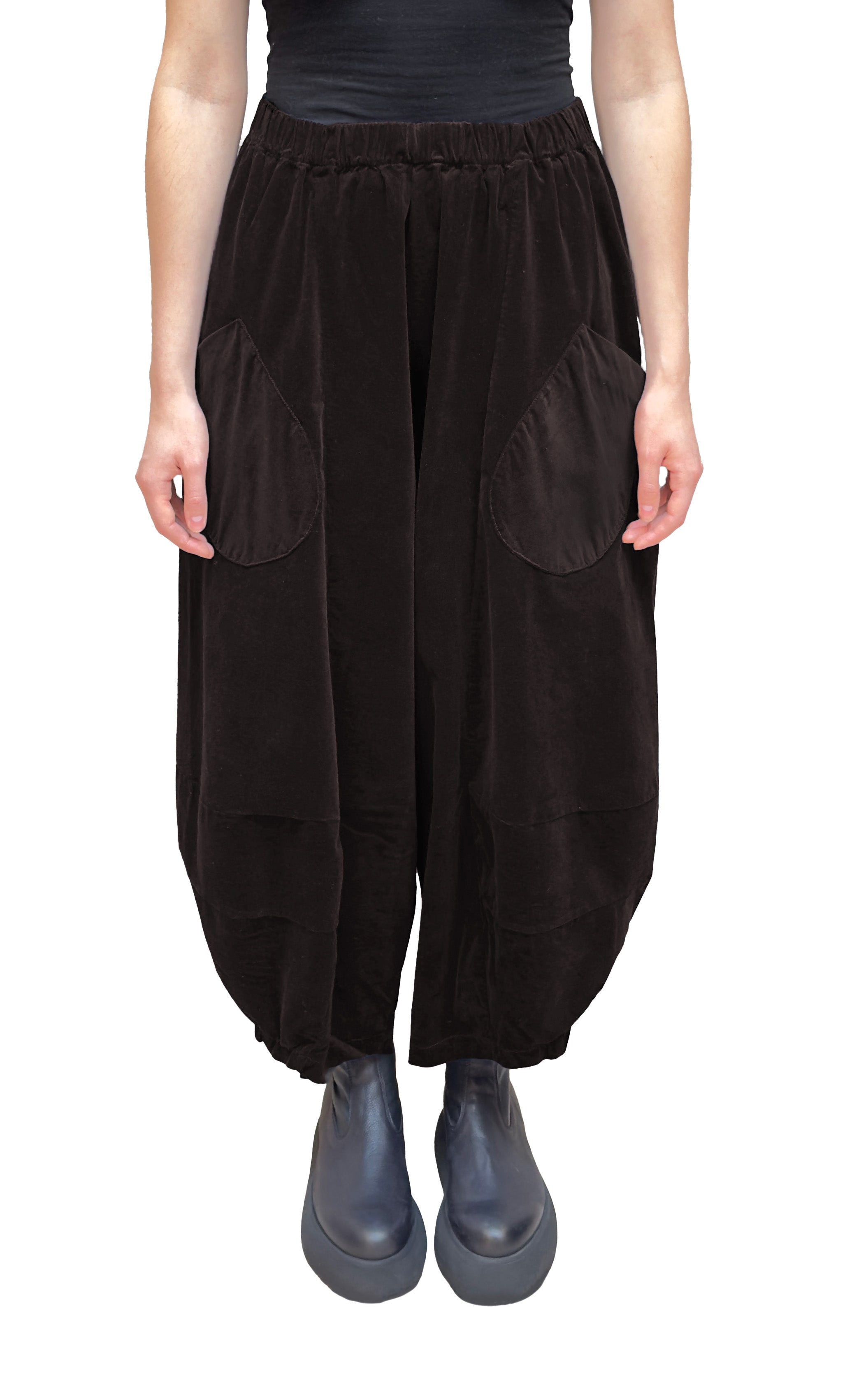 MAMA B Velvet Bubble Pant in Umber