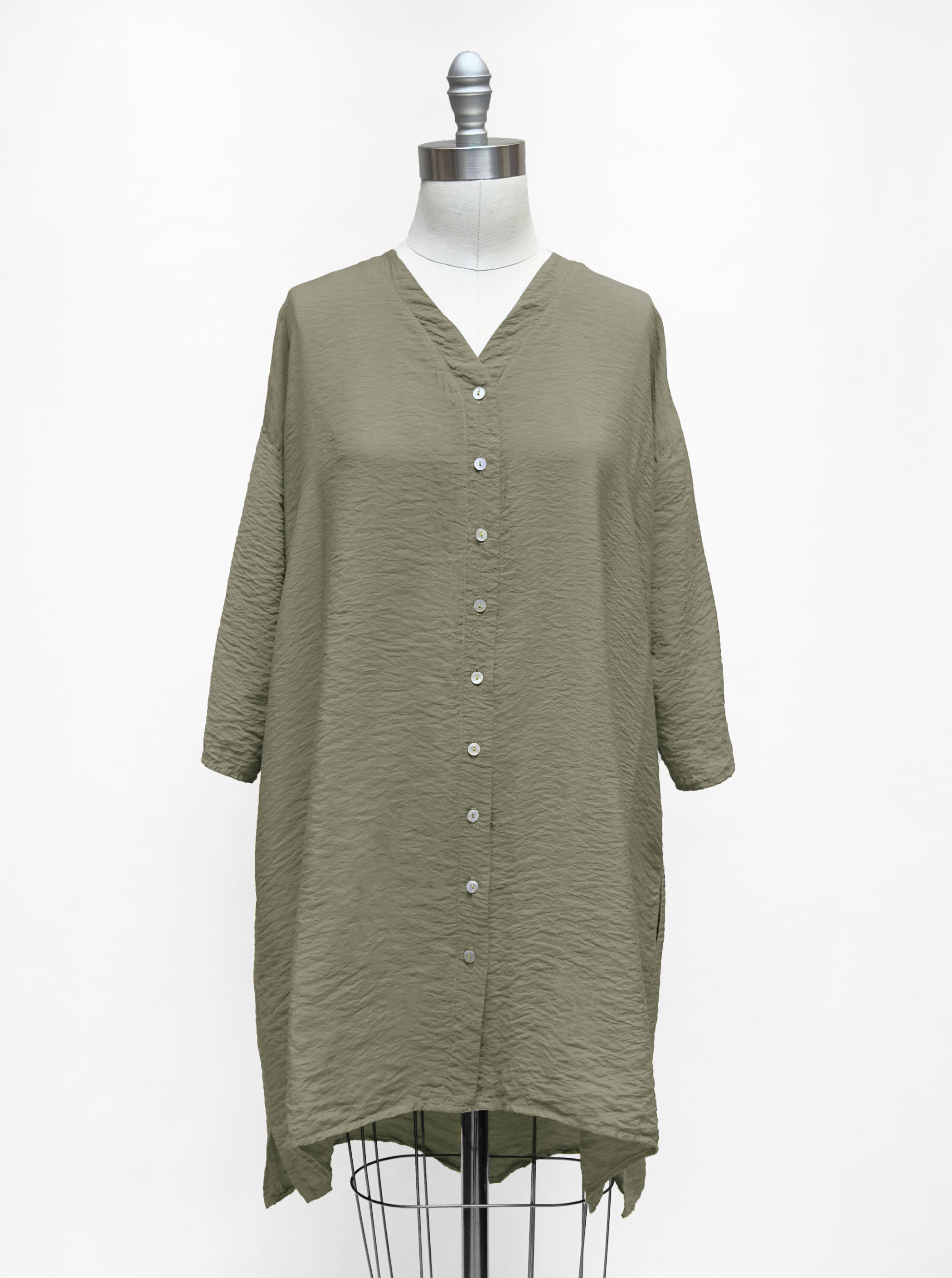MOTION Parachute V Neck Tunic in Earth