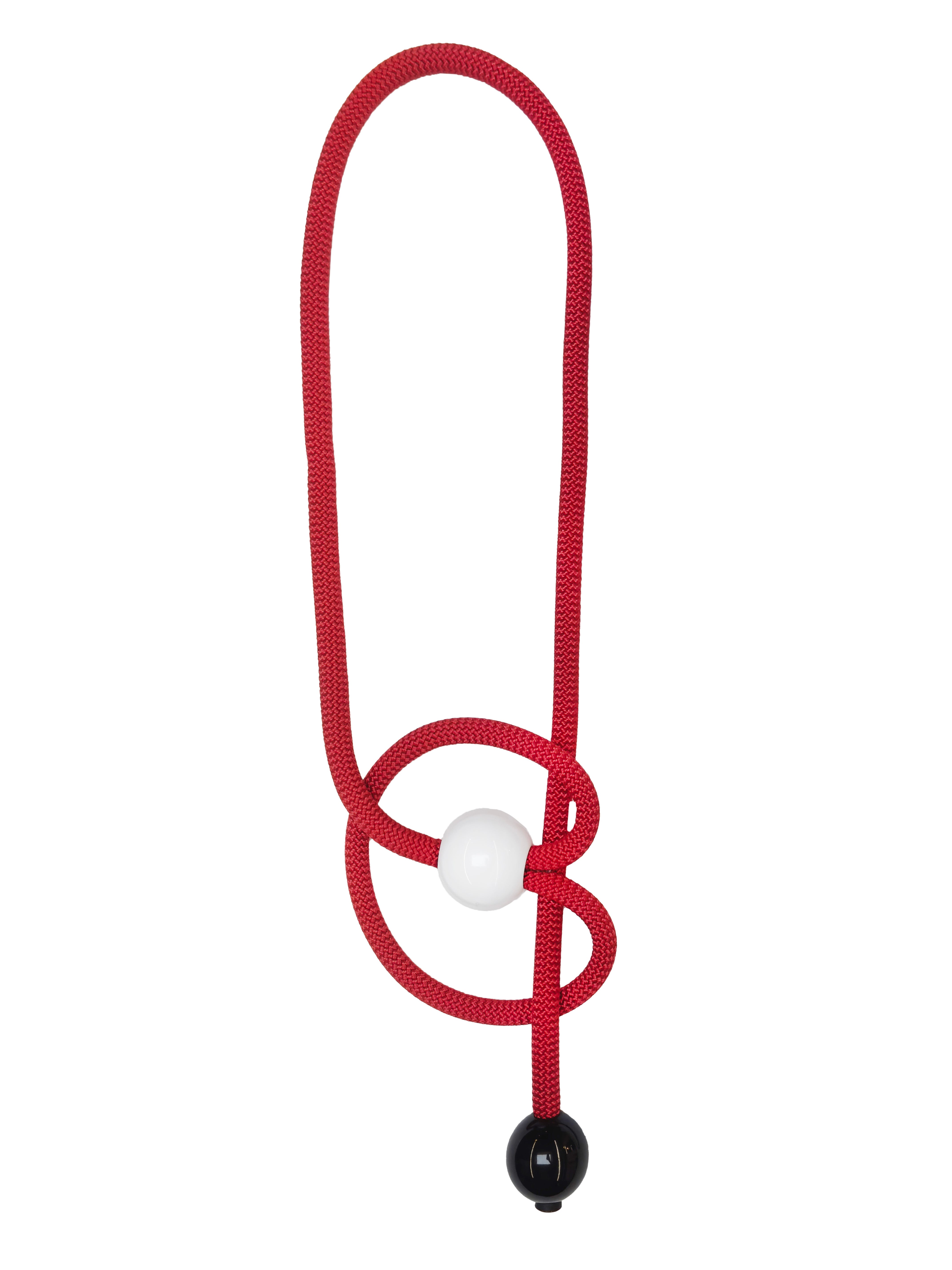 SAMUEL CORAUX Cord Loop Necklace - Red