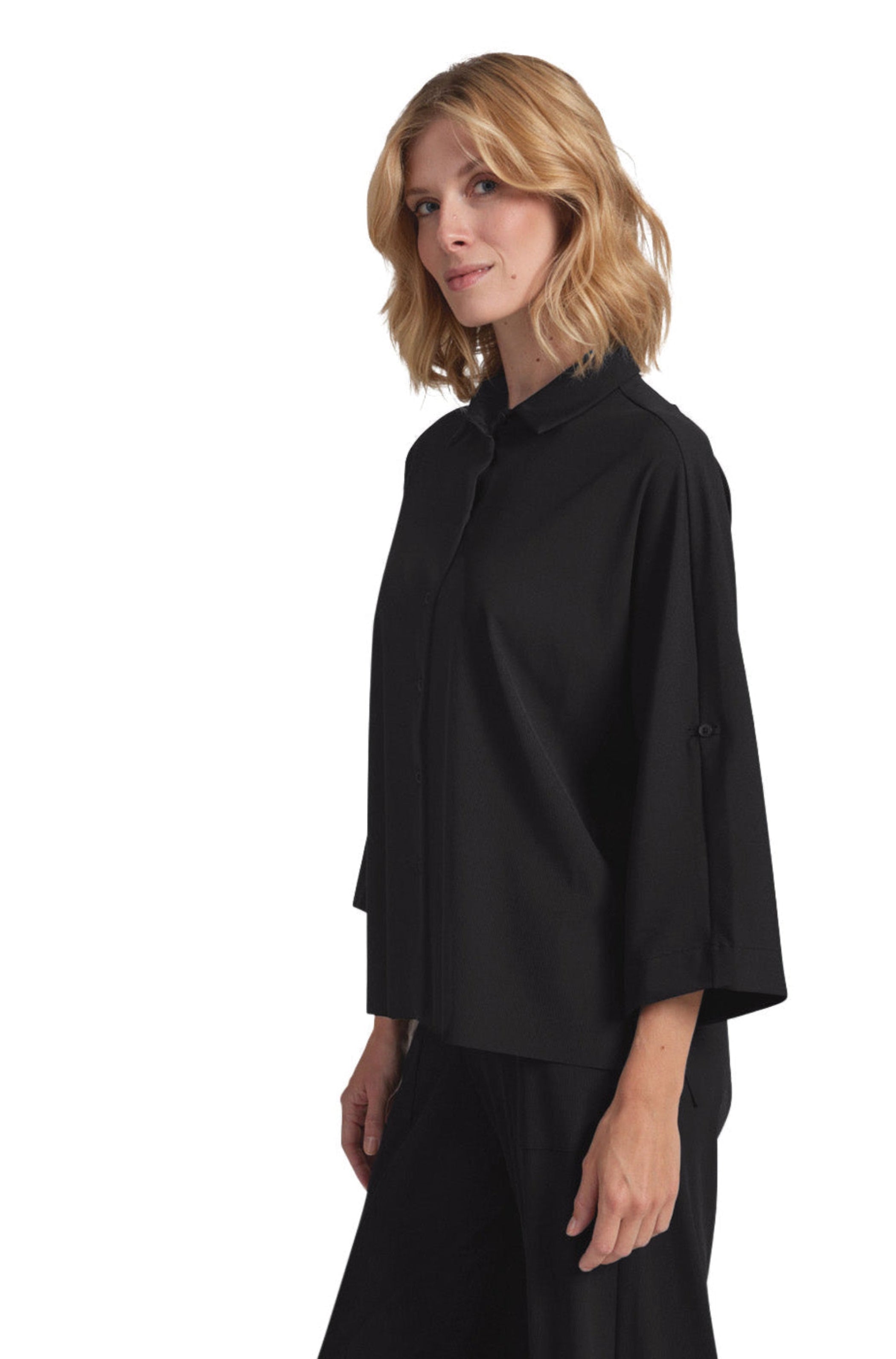 Elemente Clemente Technical Dolman Sleeve Blouse in Deep Sapphire
