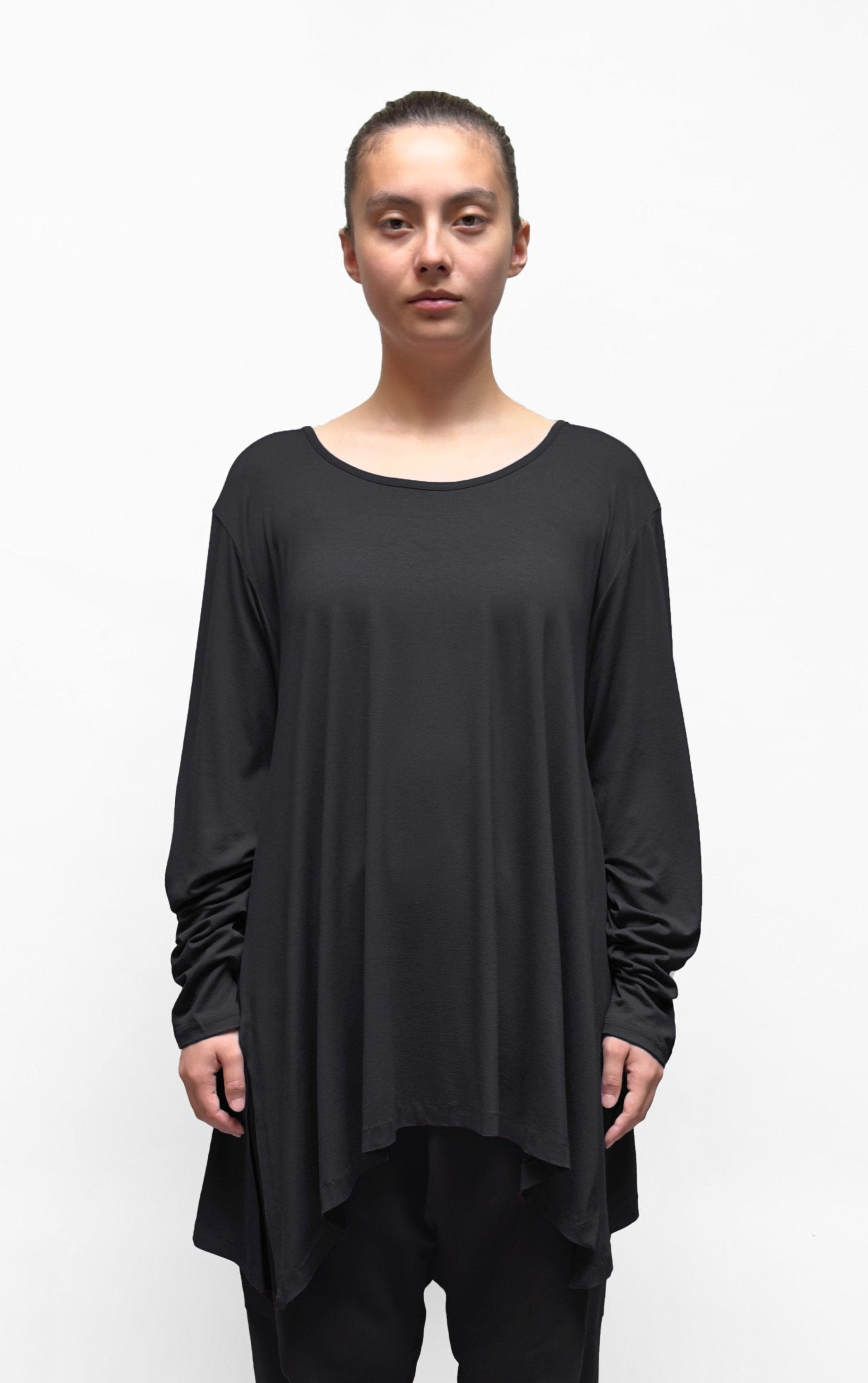 Zilberman - Relaxed Viscose Top in Black