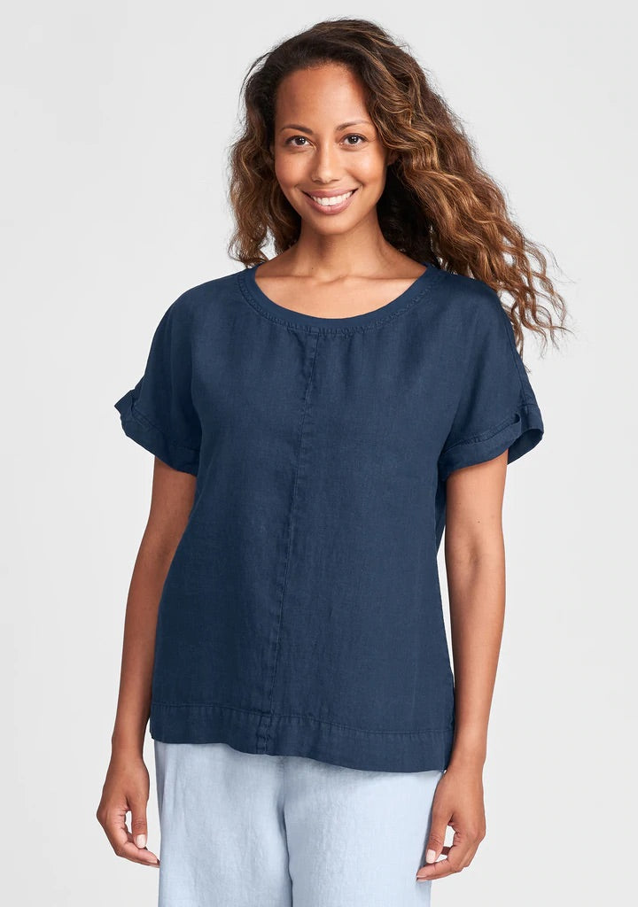 FLAX Centre Seam Linen Tee