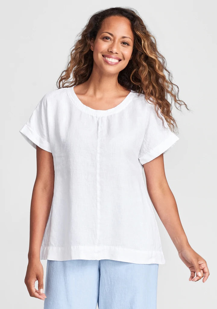 FLAX Centre Seam Linen Tee