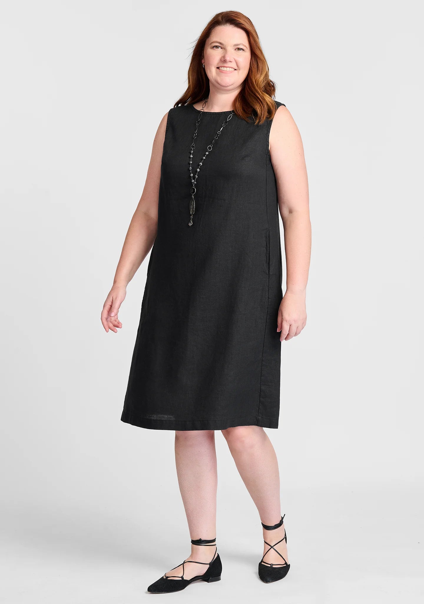 FLAX Sleeveless Shift Dress