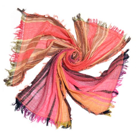 Colourful, small Tamaki Niime 100% cotton scarves.
